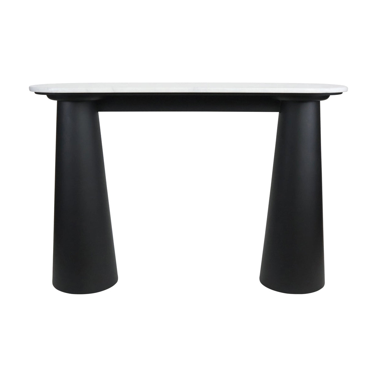 Arcade White Marble Top & Black Mango Wood Console Table