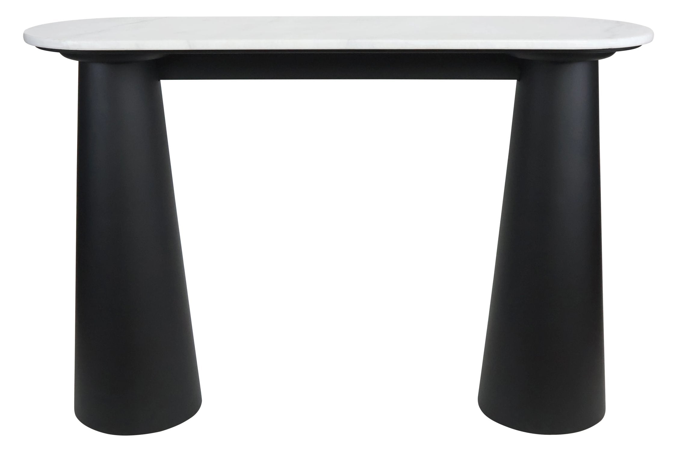 Arcade White Marble Top & Black Mango Wood Console Table