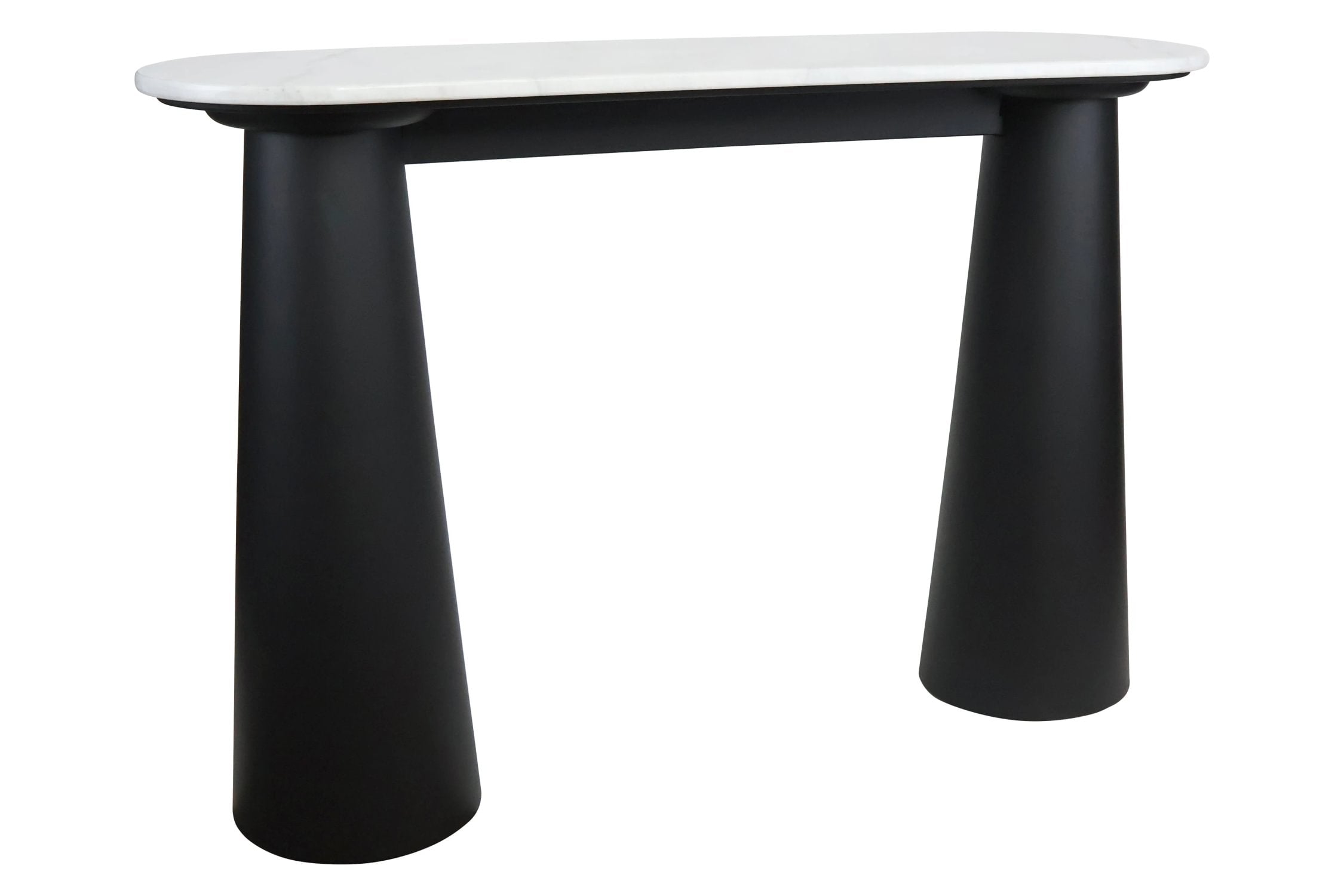 Arcade White Marble Top & Black Mango Wood Console Table