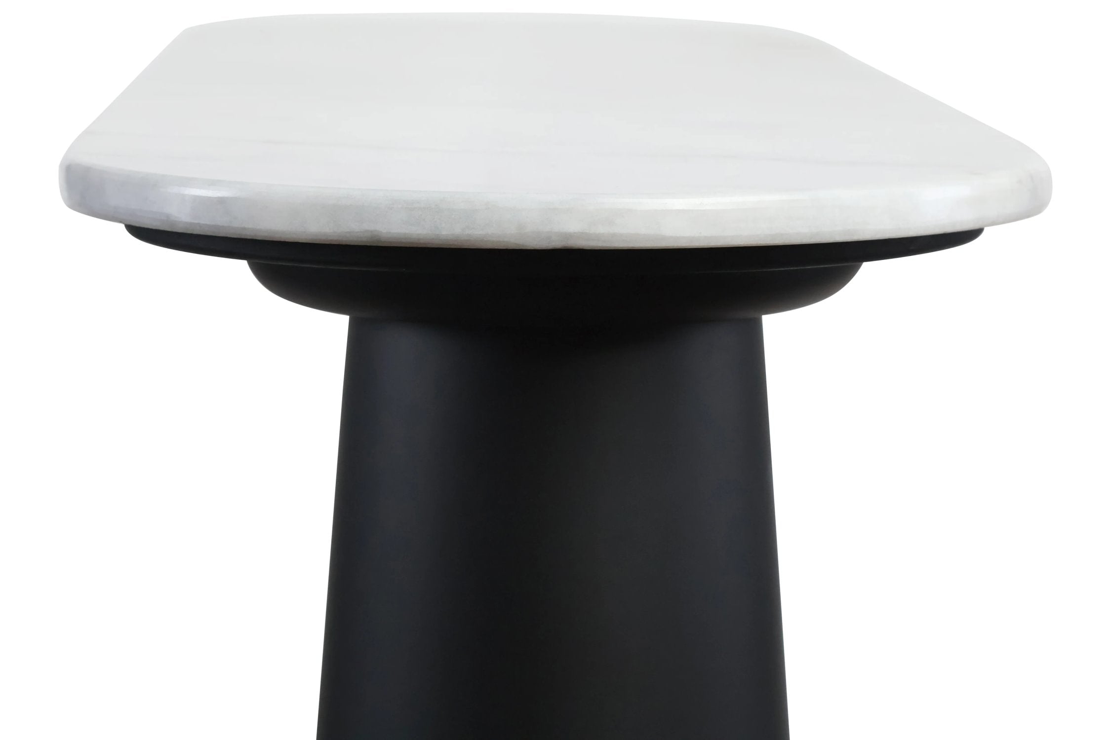 Arcade White Marble Top & Black Mango Wood Console Table