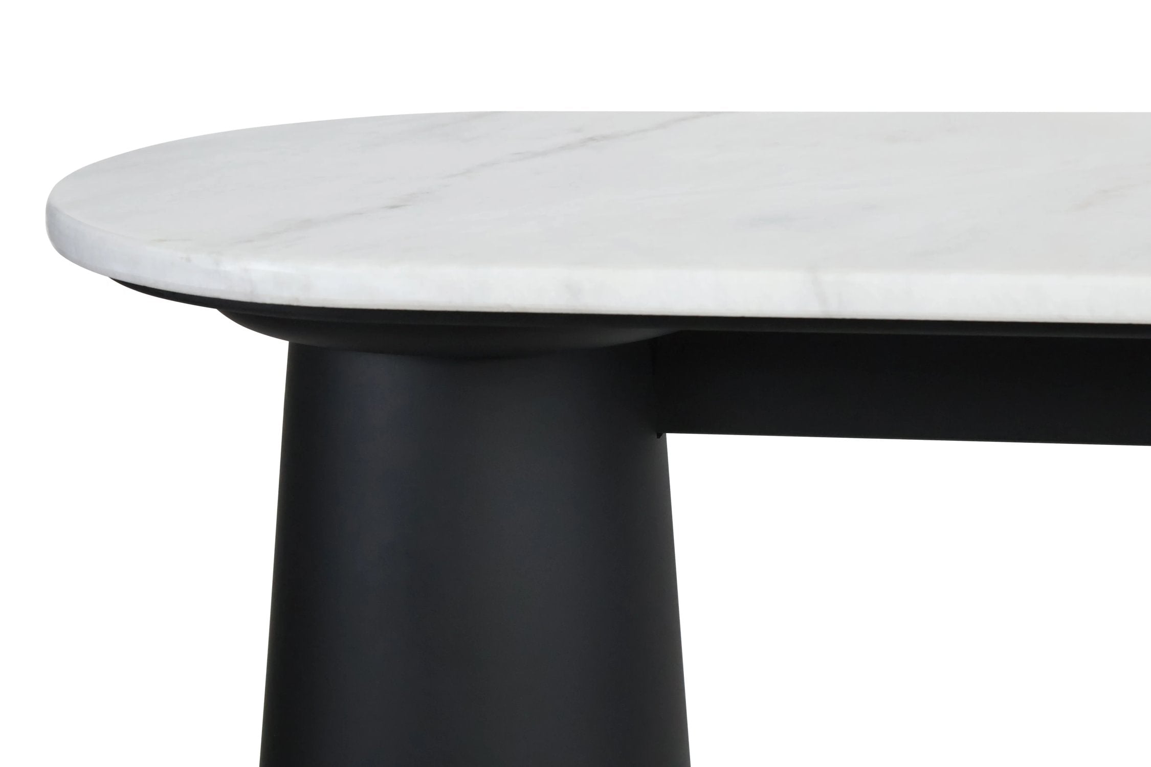 Arcade White Marble Top & Black Mango Wood Console Table