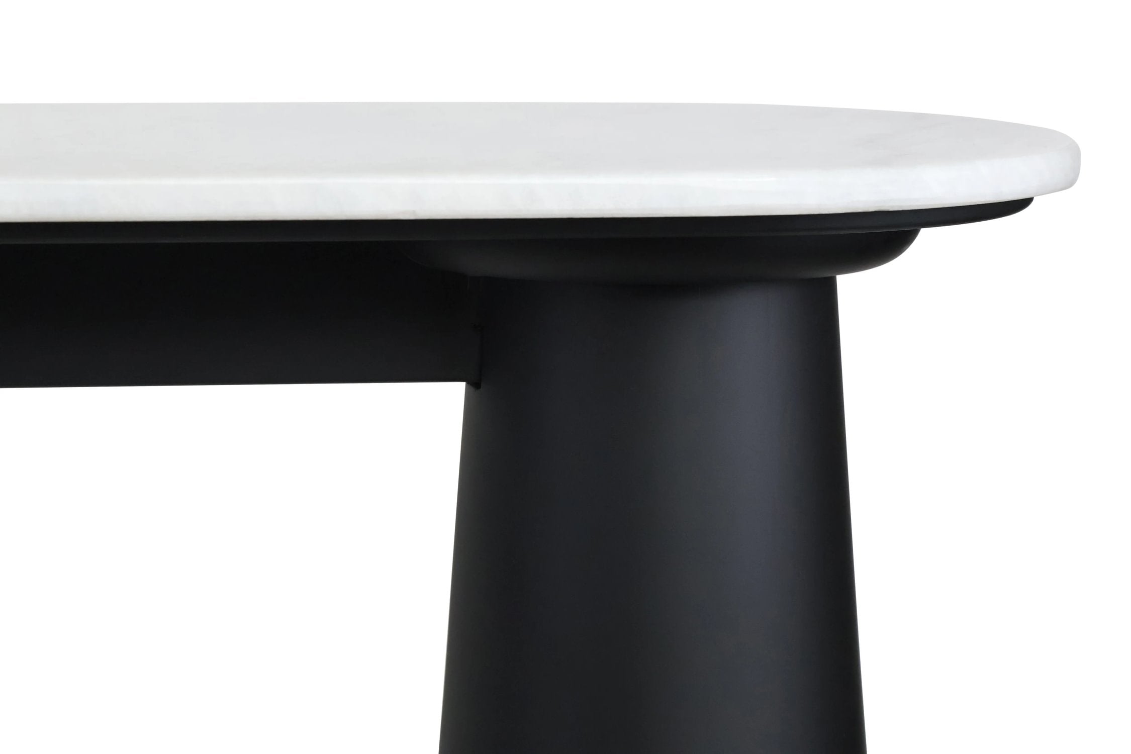 Arcade White Marble Top & Black Mango Wood Console Table