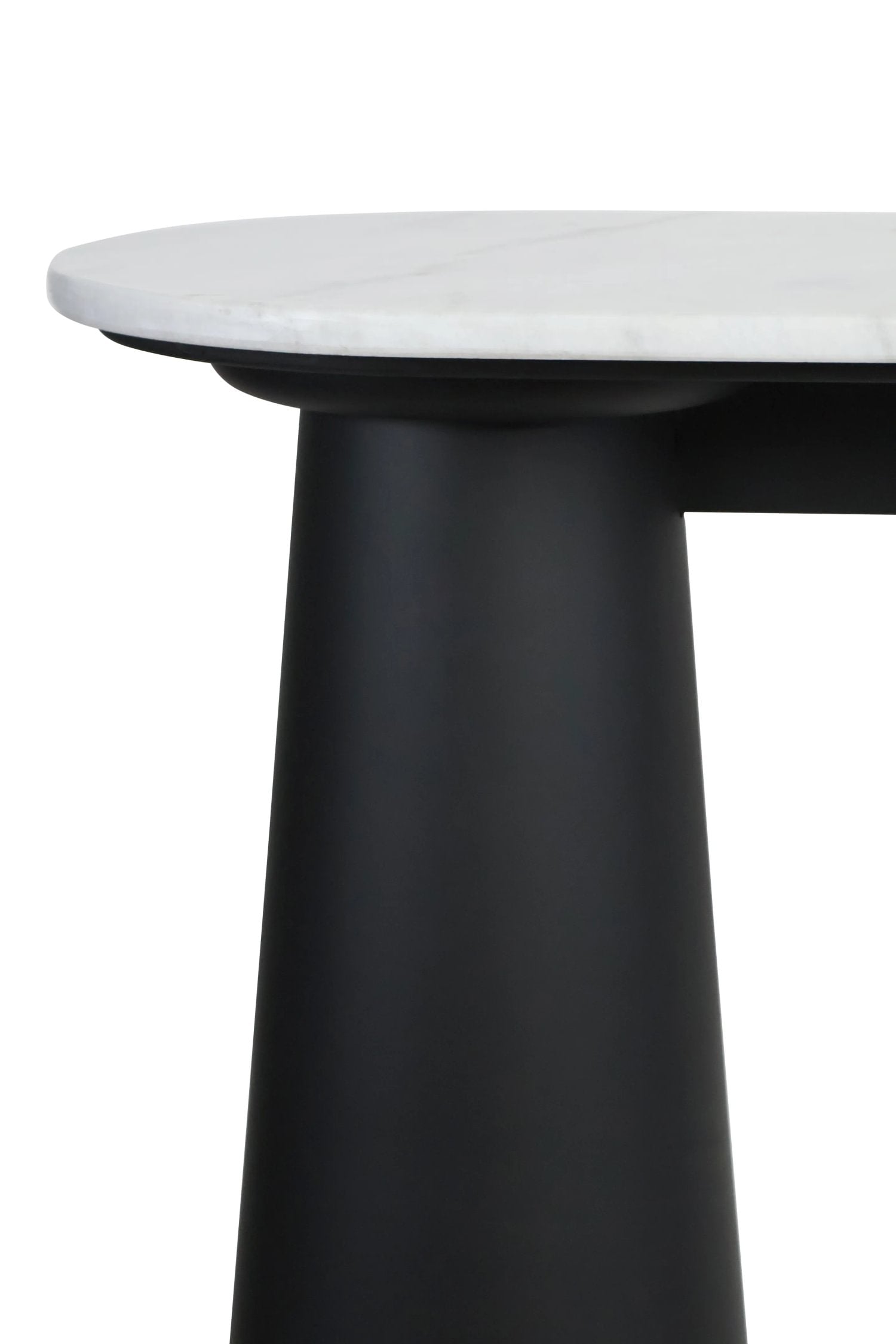 Arcade White Marble Top & Black Mango Wood Console Table