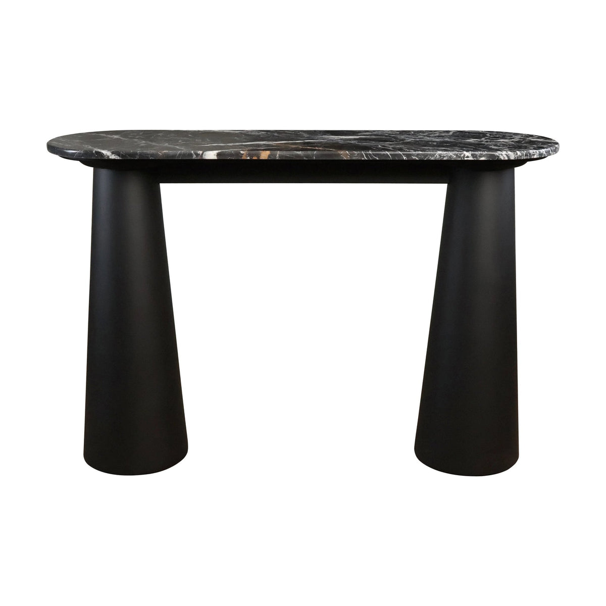 Arcade Black & White Marble Top Mango Wood Console Table
