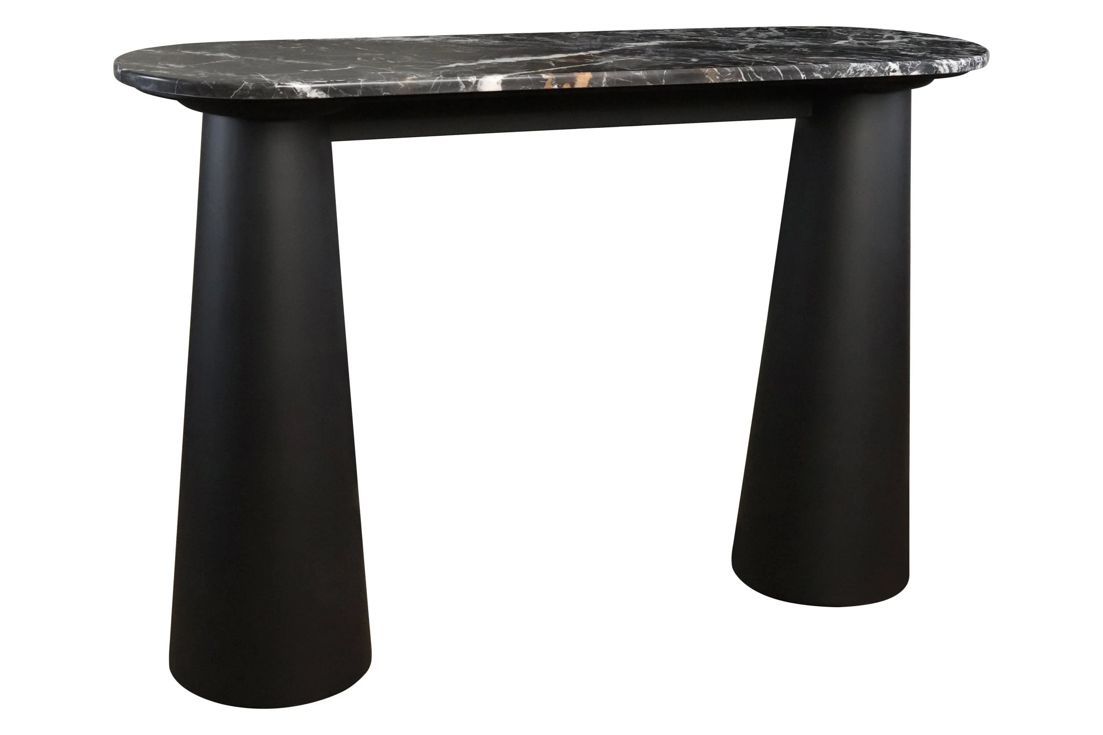 Arcade Black & White Marble Top Mango Wood Console Table