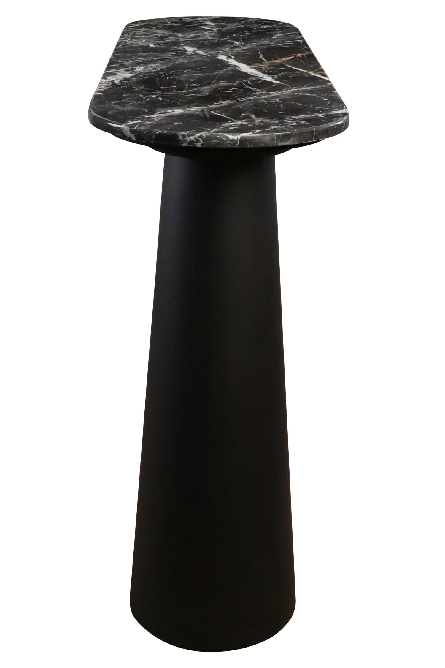 Arcade Black & White Marble Top Mango Wood Console Table