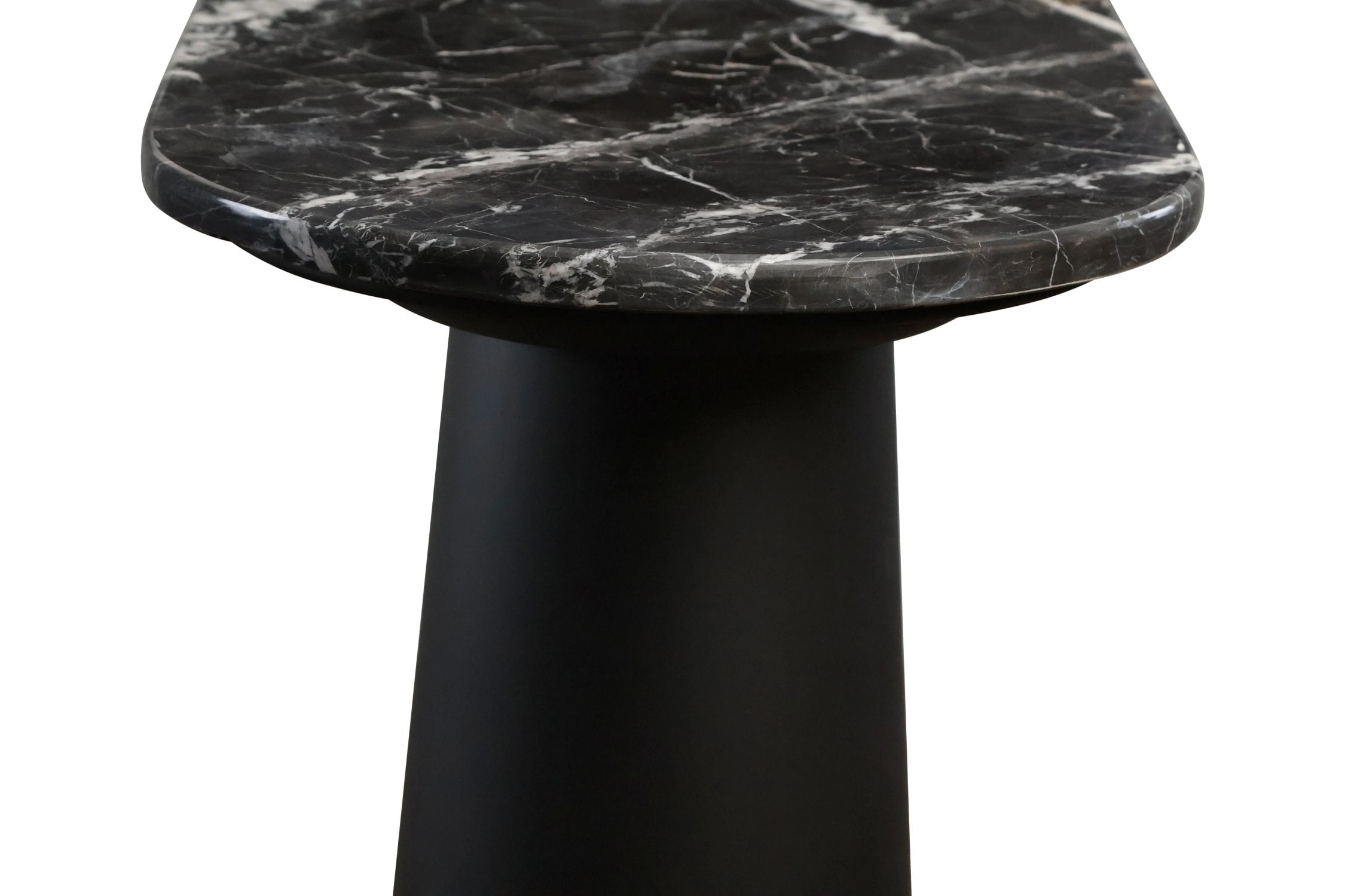Arcade Black & White Marble Top Mango Wood Console Table