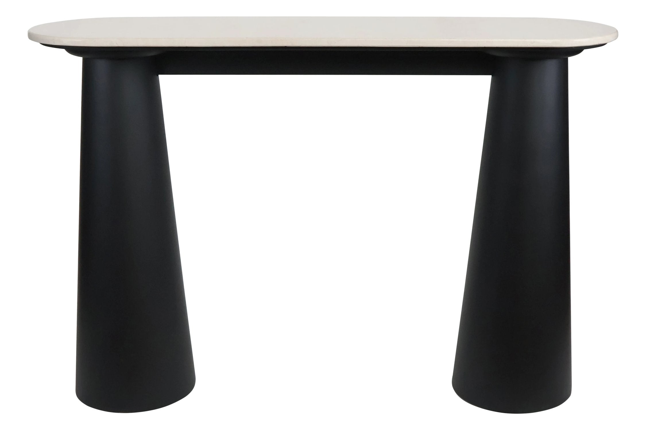 Arcade Cream Marble Top & Black Mango Wood Console Table