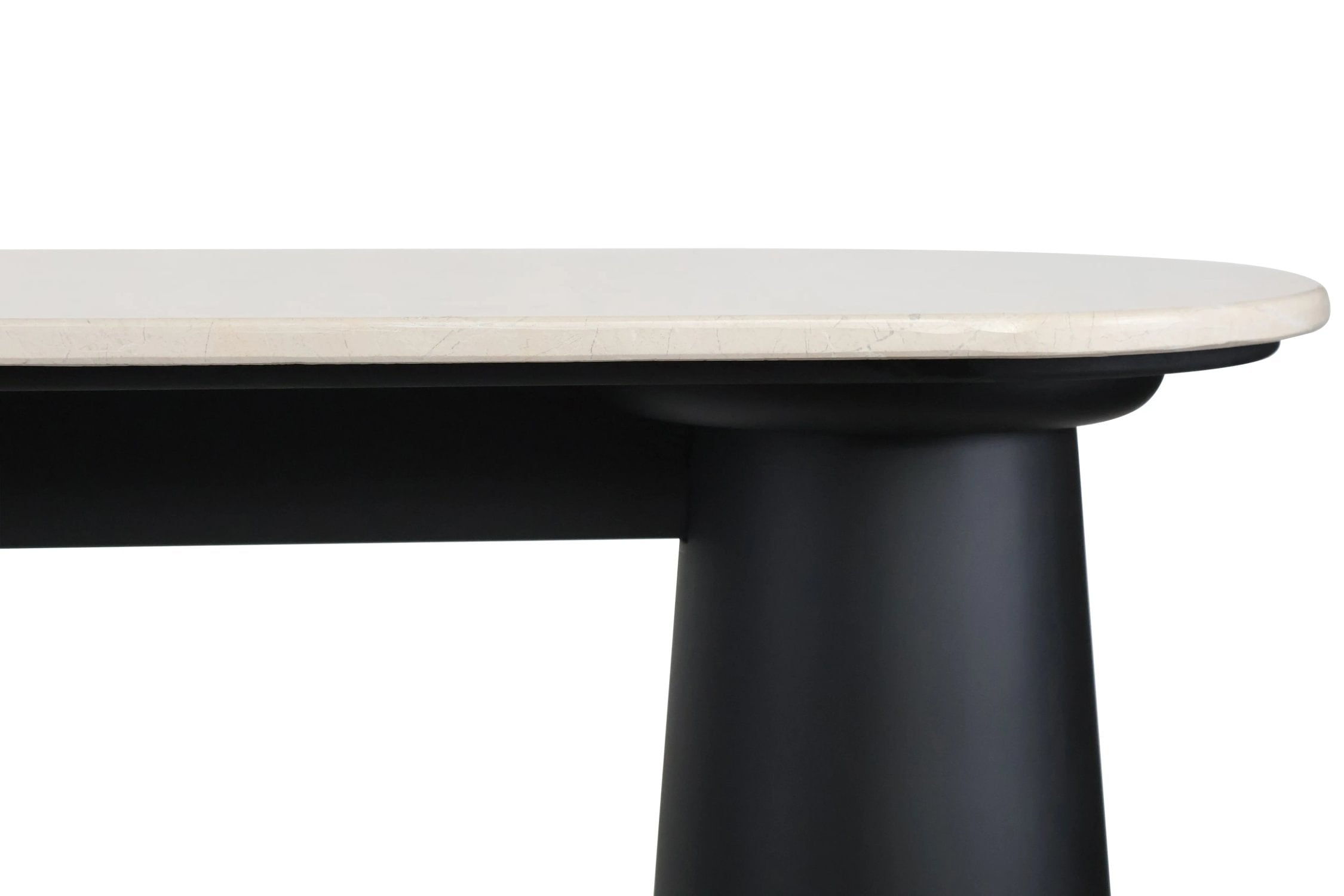 Arcade Cream Marble Top & Black Mango Wood Console Table