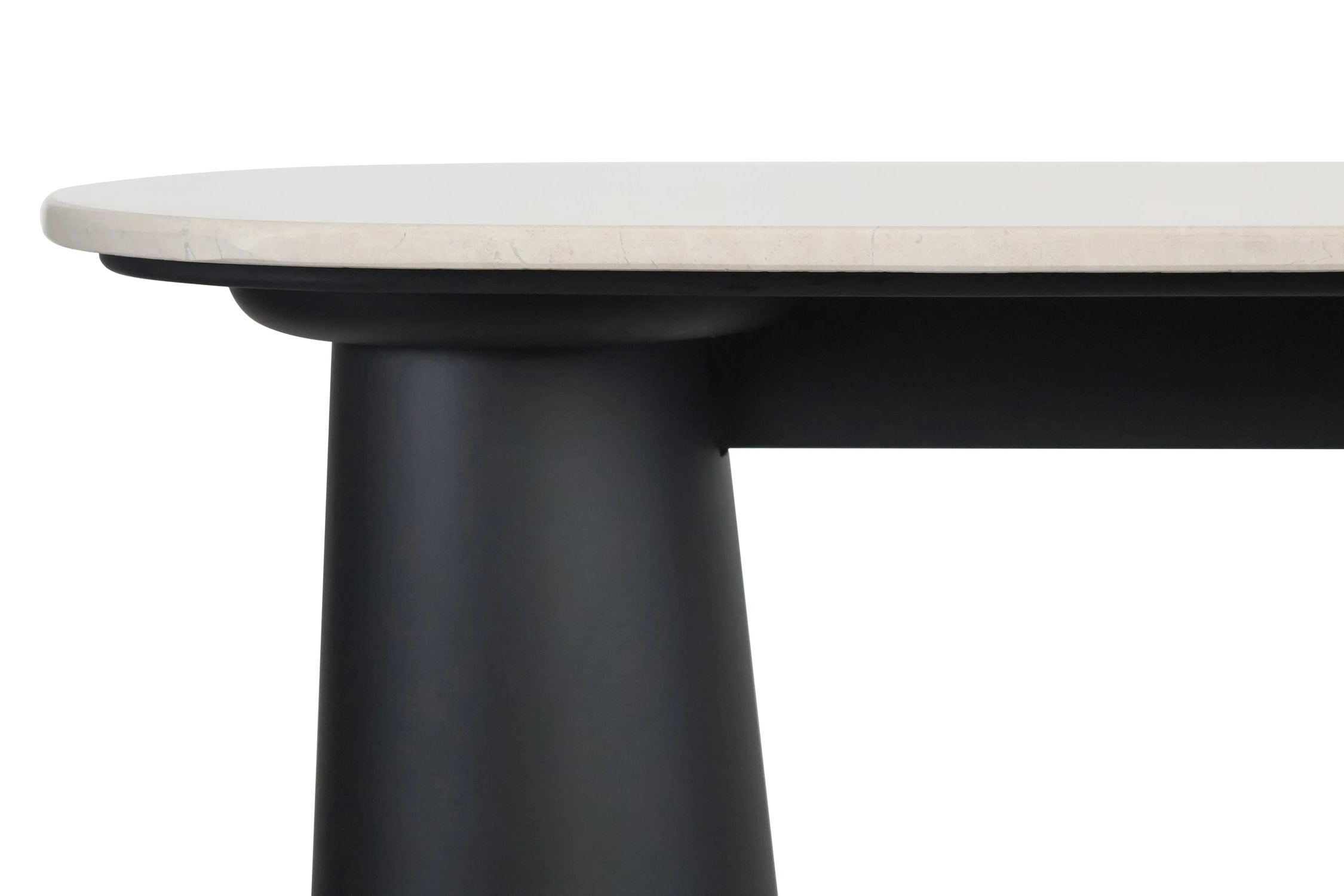 Arcade Cream Marble Top & Black Mango Wood Console Table
