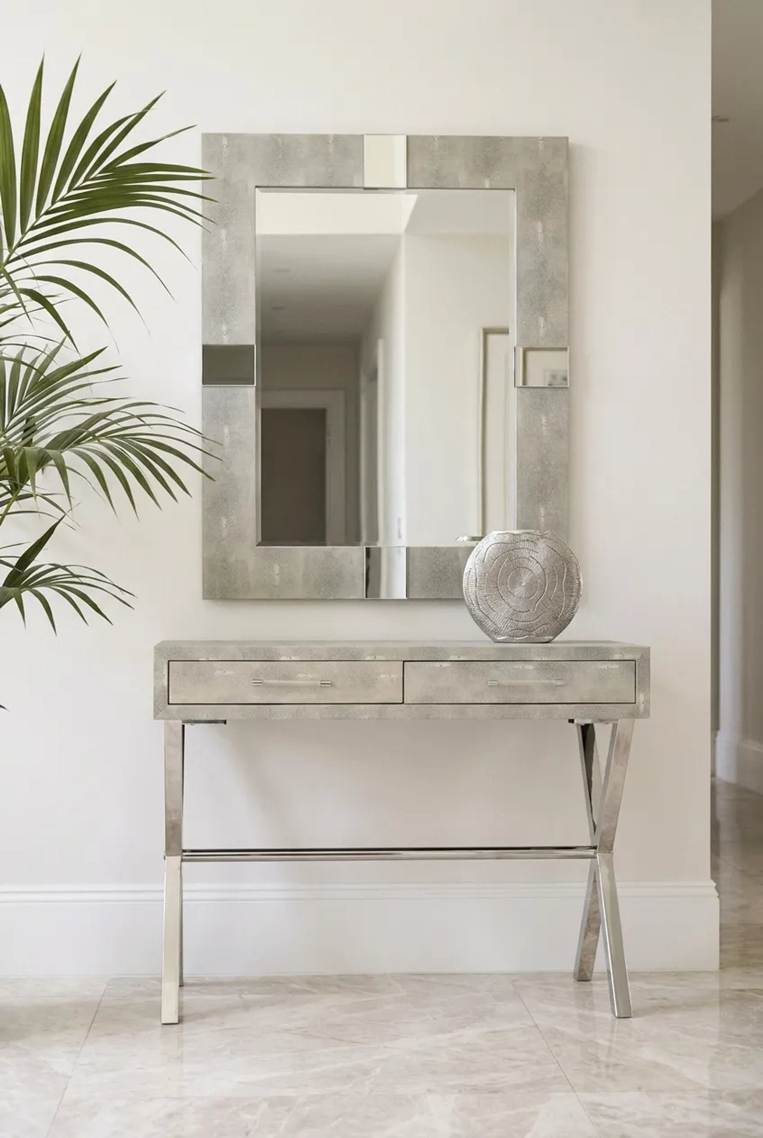 Belgravia Grey Wall Mirror 70 x 90cm