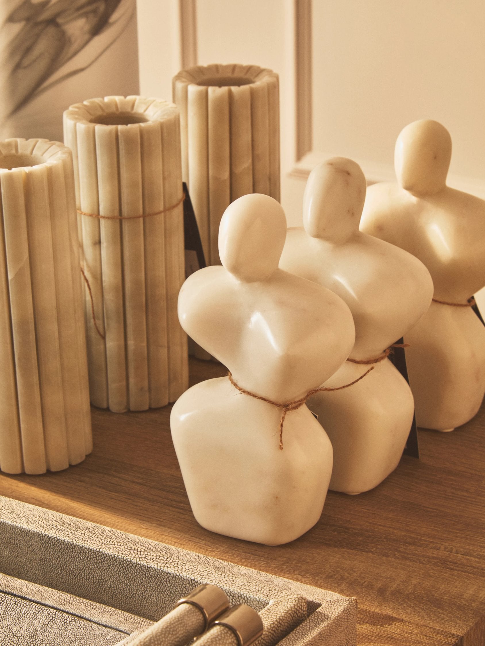 Florence White Marble Abstract Sculpture