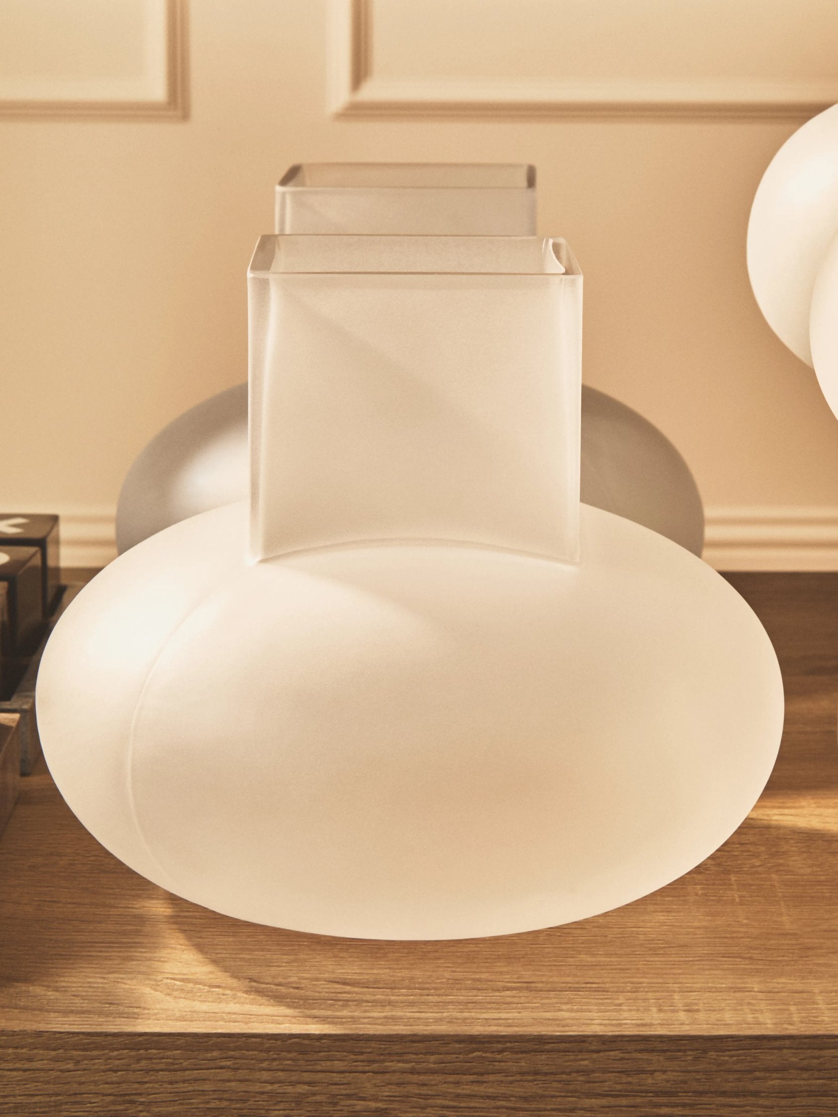 Opal Small White Opaque Glass Vase