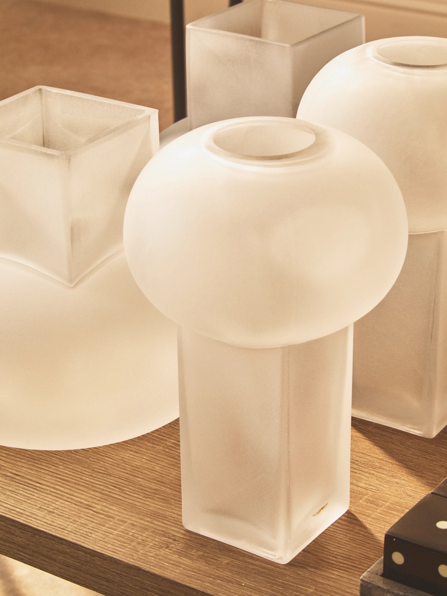 Opal Large White Opaque Glass Vase
