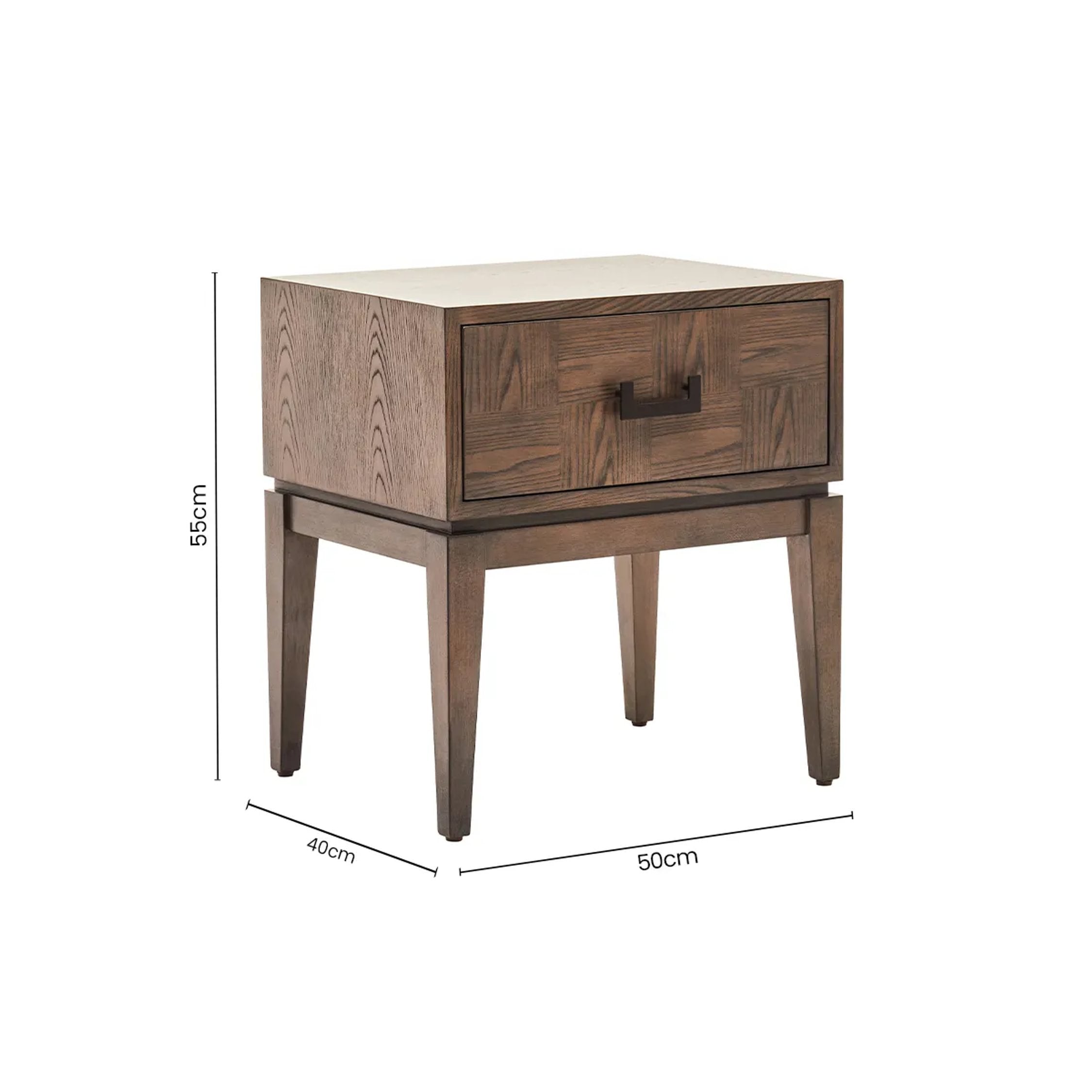 Burford Antique Grey 1 Drawer Side Table