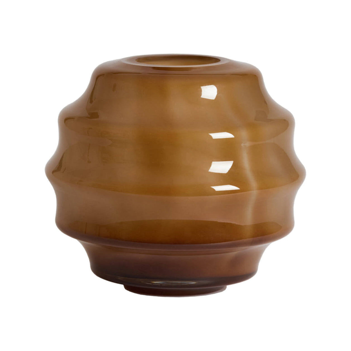 Nayoro Gloss Amber Glass Vase 29cm