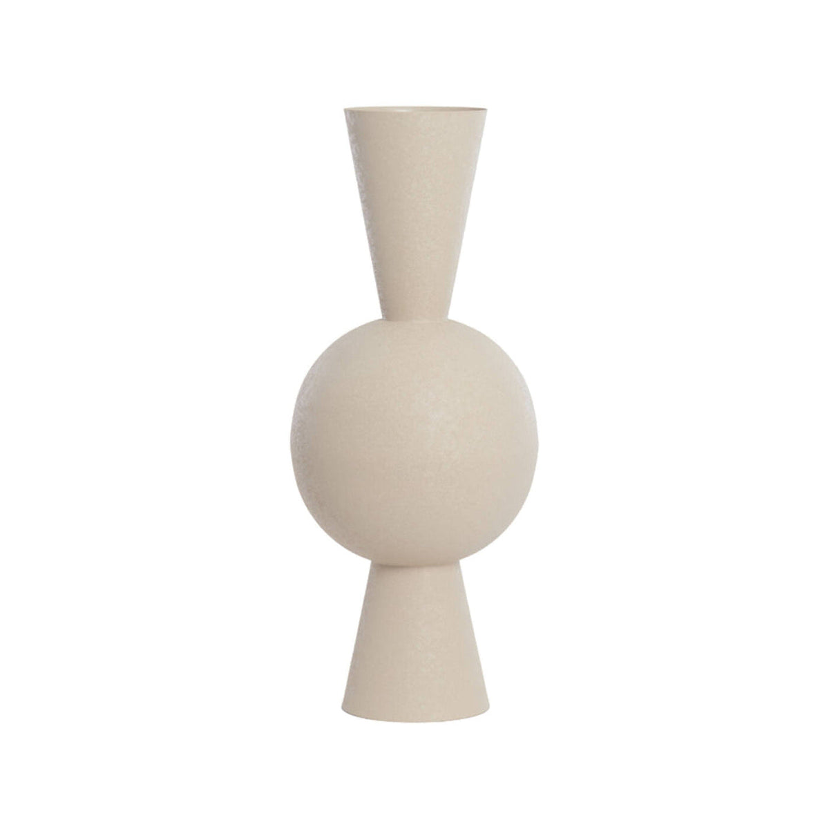 Chedi Matt Light Grey Metal Vase 75cm