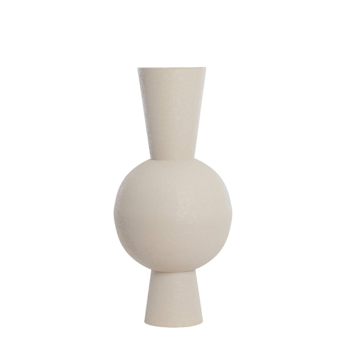 Chedi Matt Light Grey Metal Vase 83cm