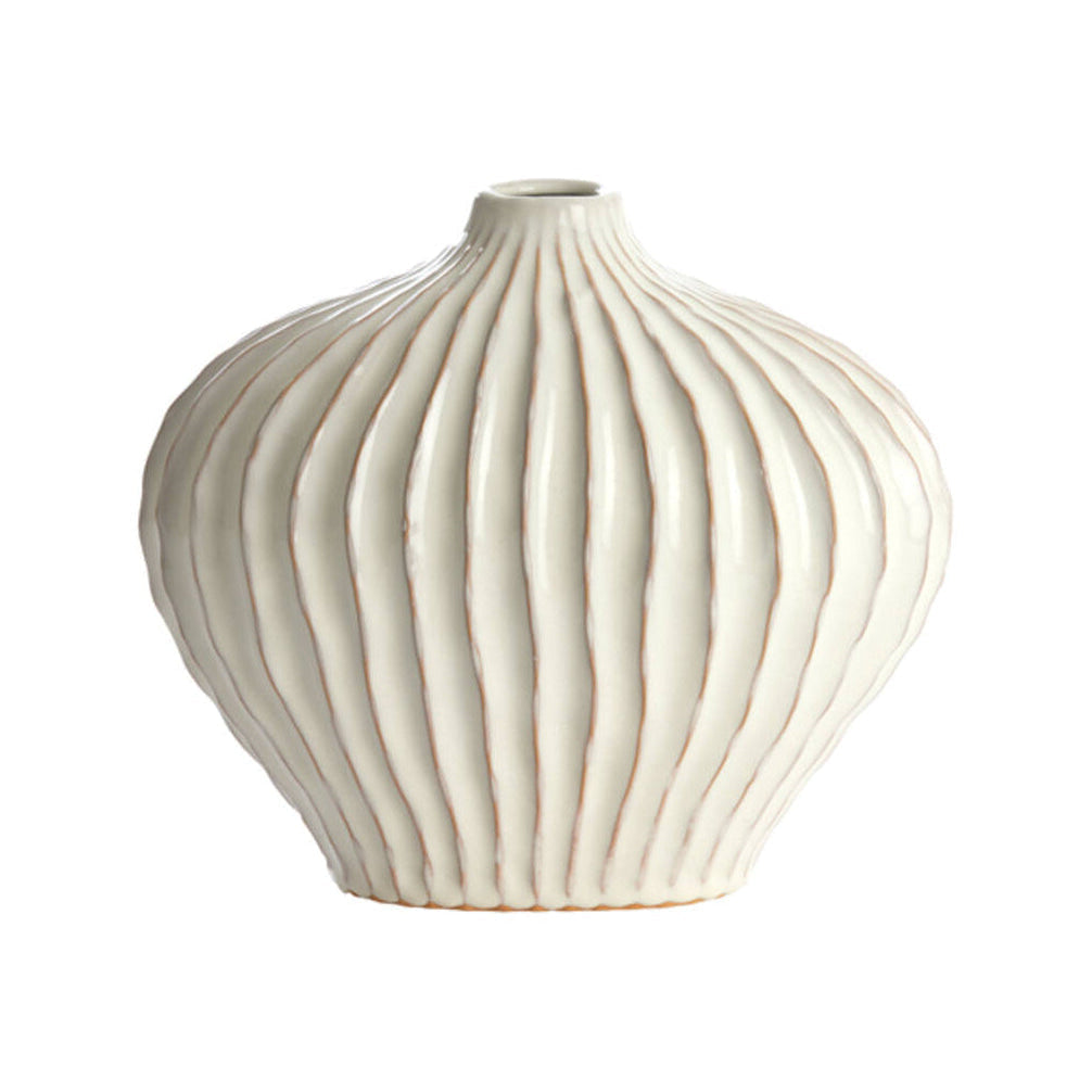 Lorito Cream Ceramic Vase 25cm