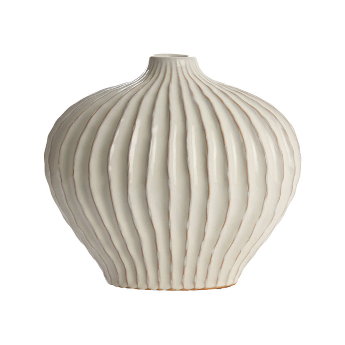 Lorito Cream Ceramic Vase 30cm