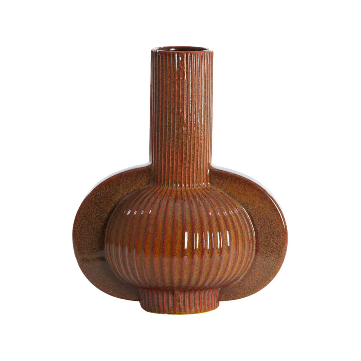 Melnik Cognac Brown Ceramic Vase 38.5cm