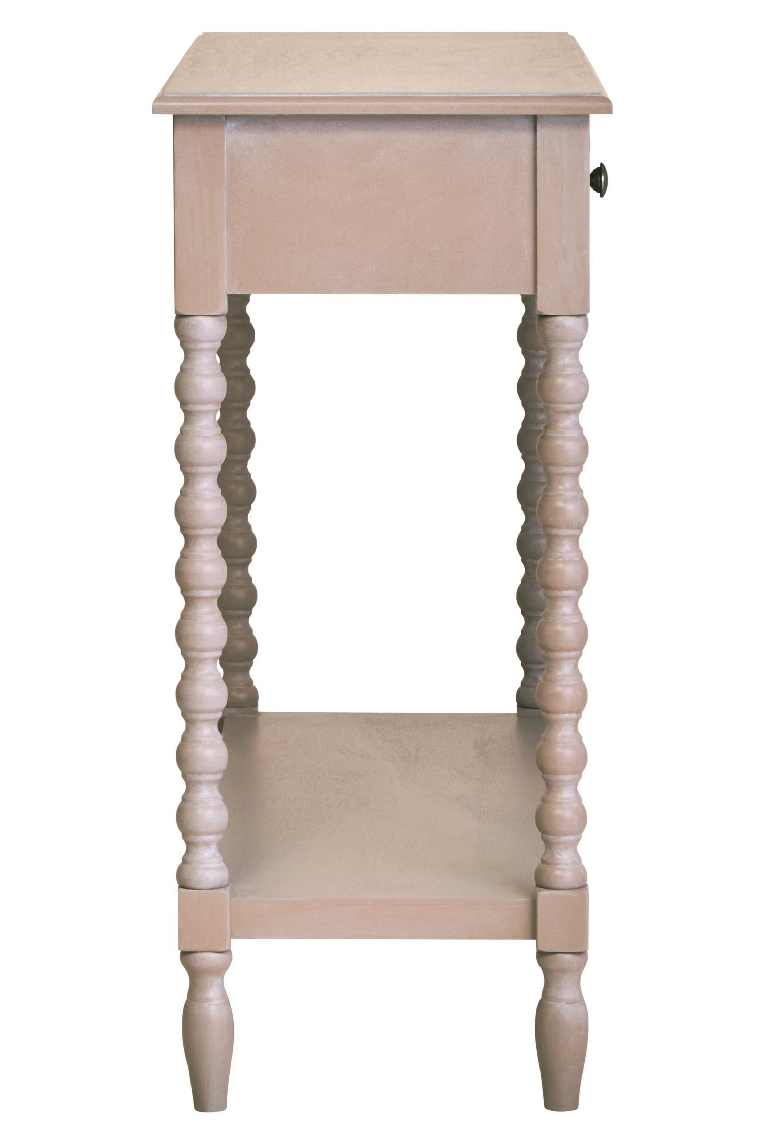 Chelsea Bobble Detail Grey Wood 2 Drawer Console Table