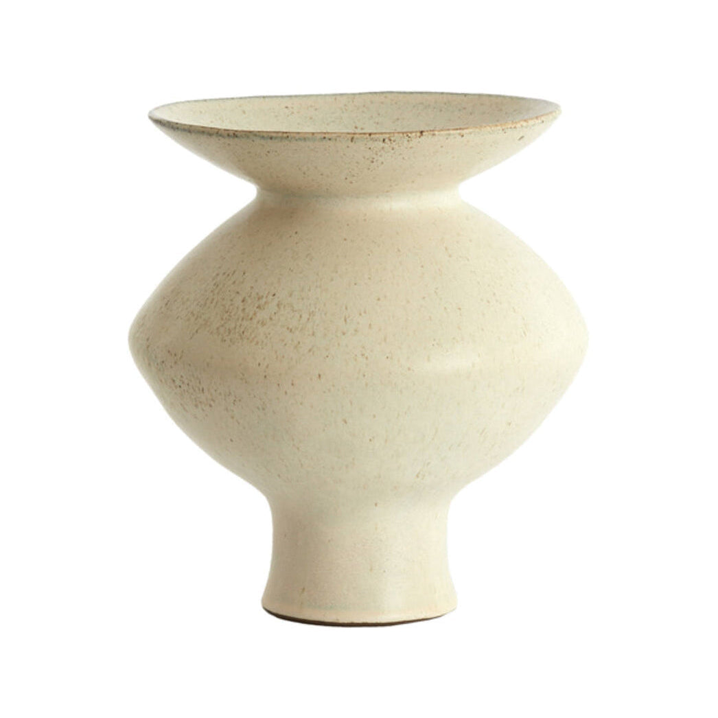 Ajuda Matt Cream/Sand Ceramic Vase 29cm