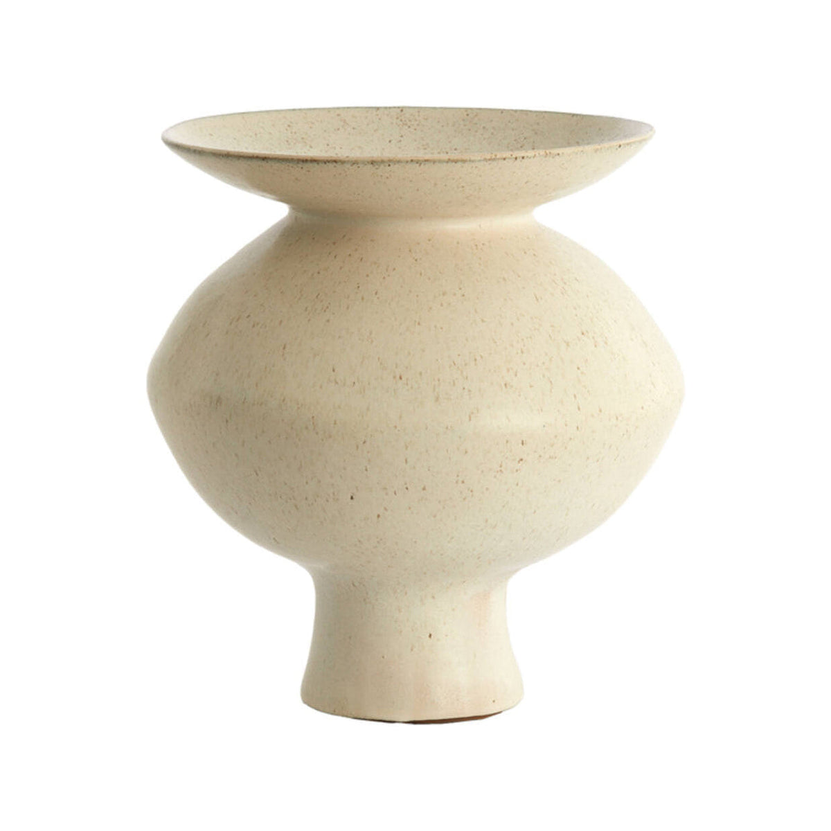 Ajuda Matt Cream/Sand Ceramic Vase 33.5cm