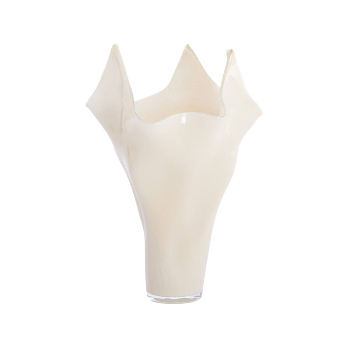 Aiora Milky Cream Glass Vase 40cm