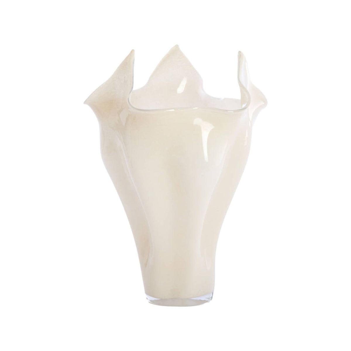 Aiora Milky Cream Glass Vase 46cm