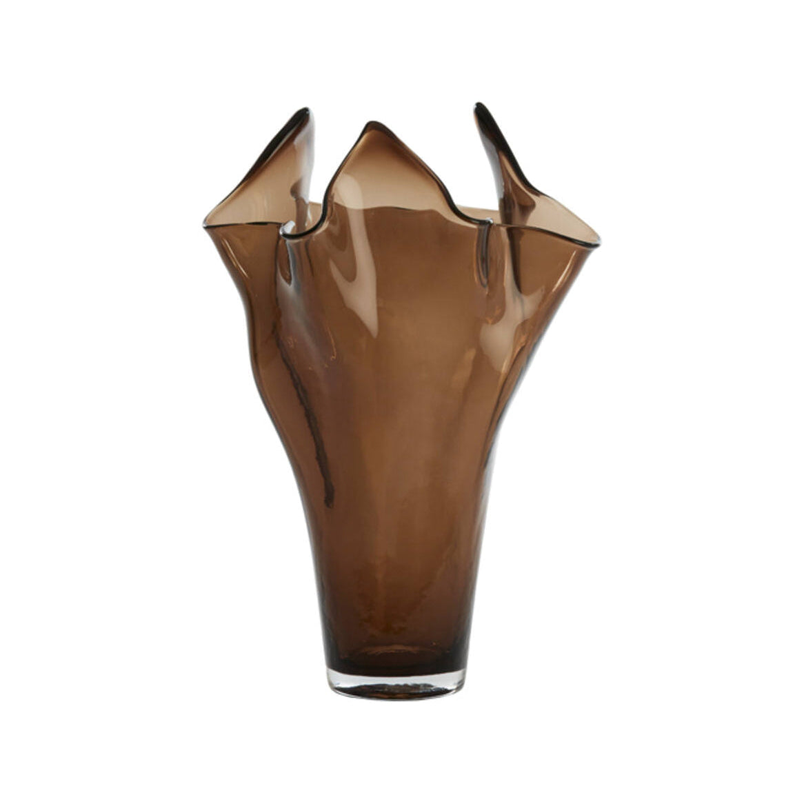 Aiora Dark Brown Glass Vase 46cm