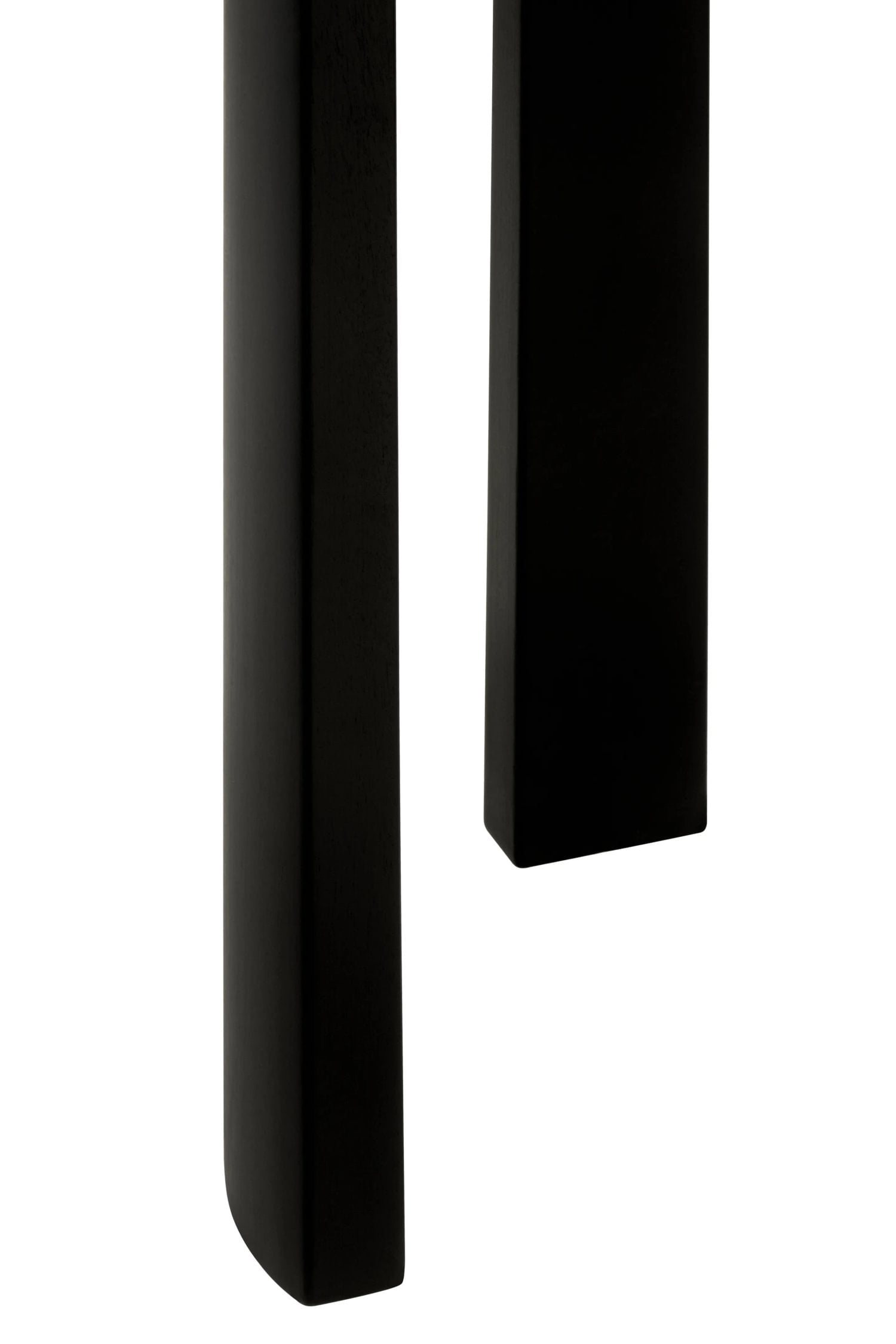 Loggia White Marble Top & Black Acacia Wood Console Table