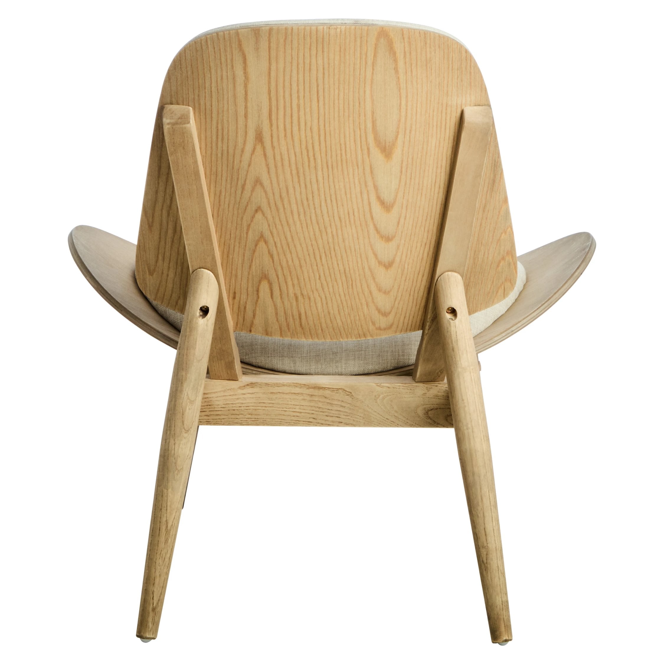 Windsor Beige Fabric & Washed Elm Wood Chair