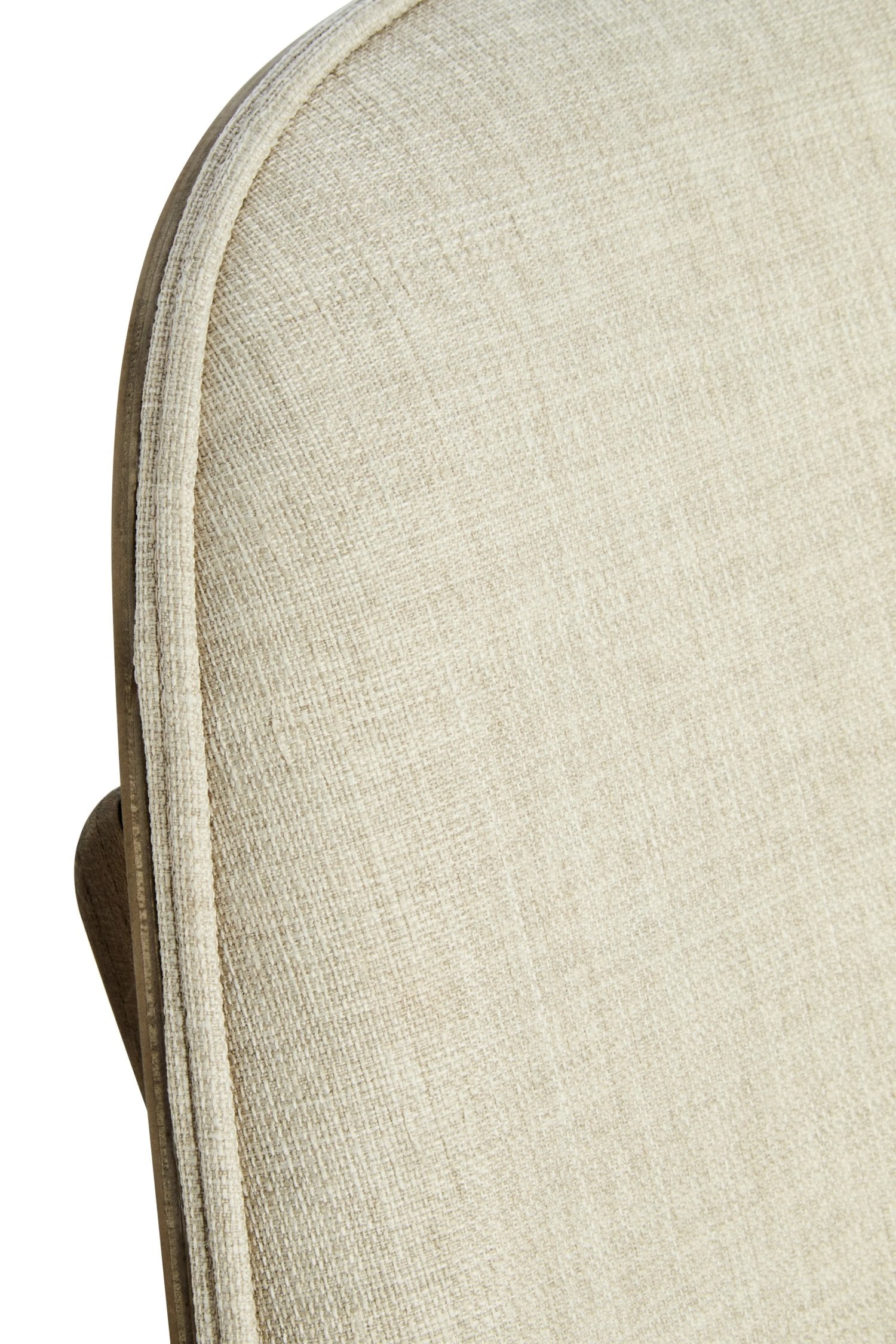 Windsor Beige Fabric & Washed Elm Wood Chair