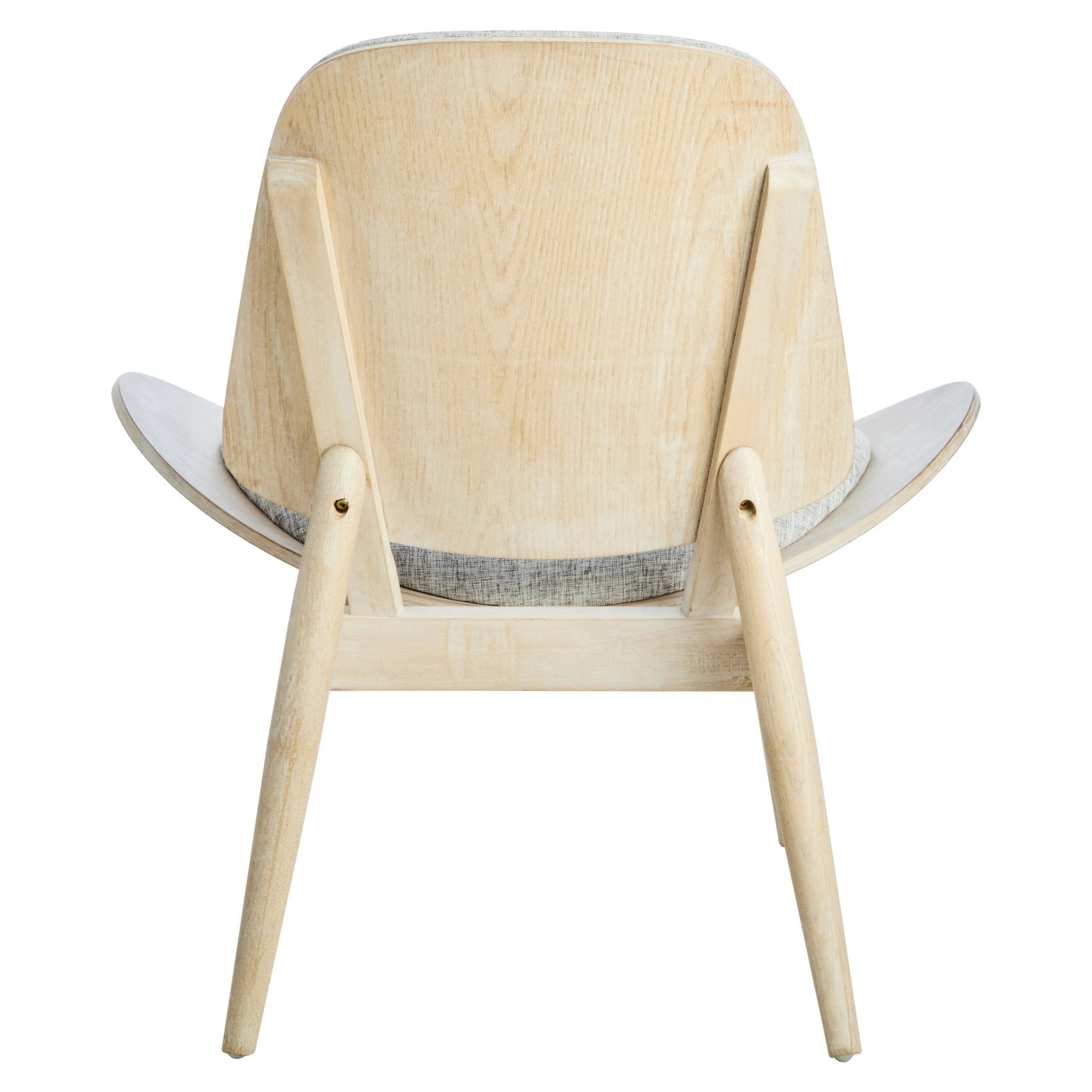 Windsor Grey Fabric & Washed Elm Wood Chair