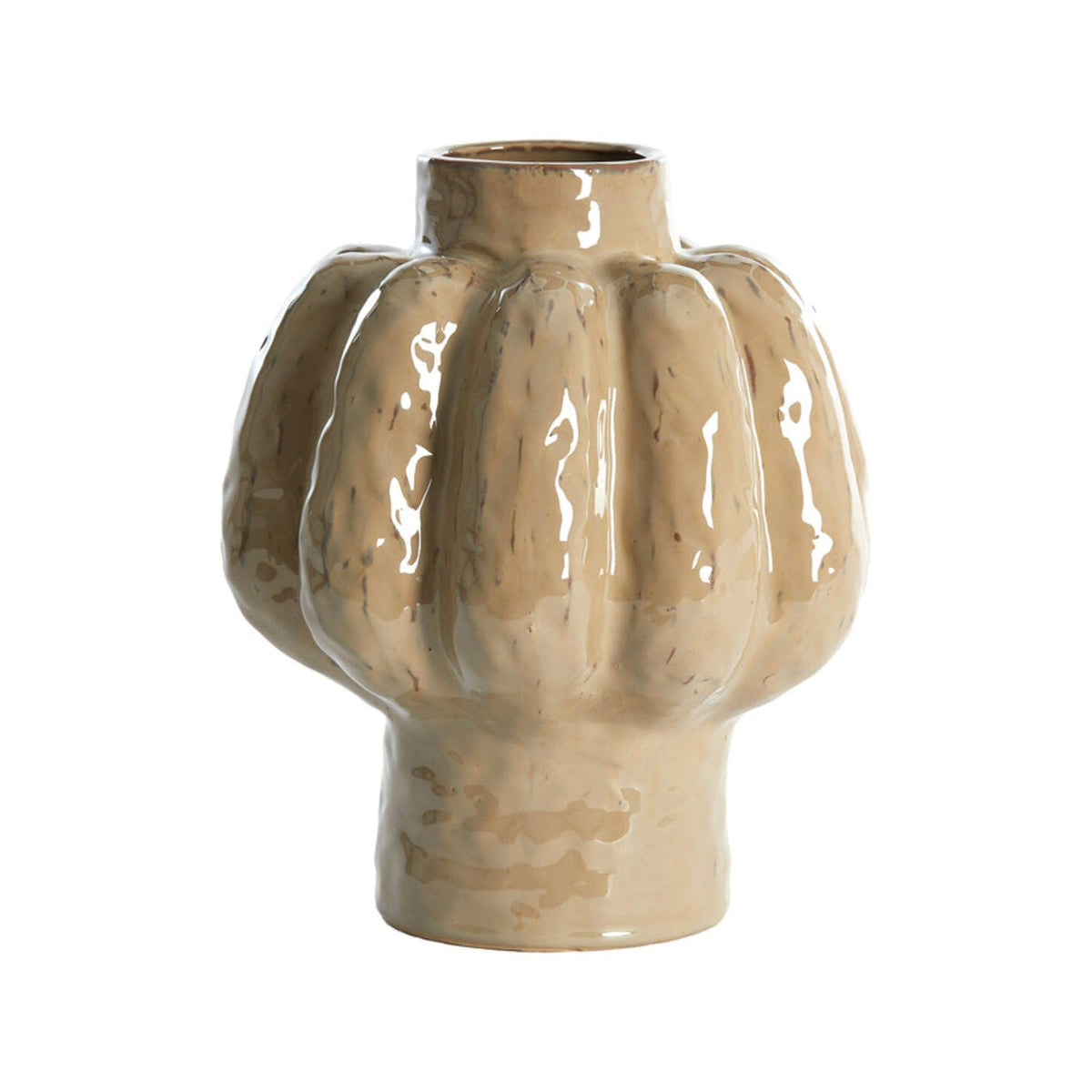 Aliveri Taupe Ceramic Vase 29cm