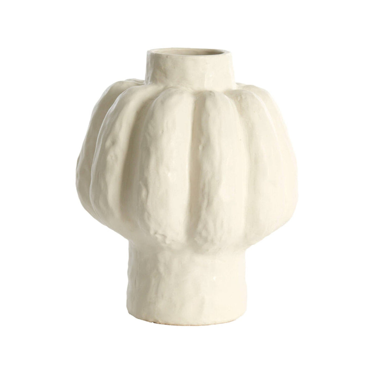Aliveri Matt White Ceramic Vase 29cm