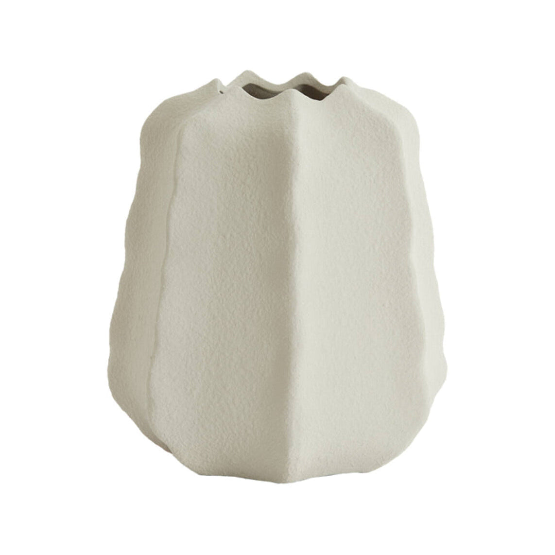 Arieiro Cream Fluted Ceramic Vase 25.5cm