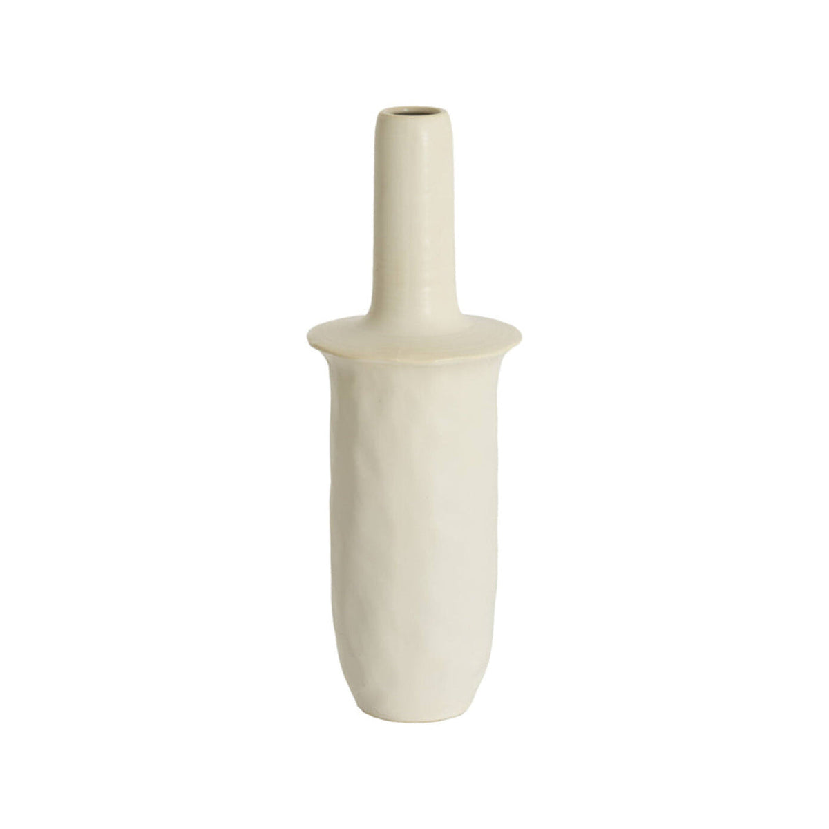 Sennes Matt Cream Ceramic Vase 56cm