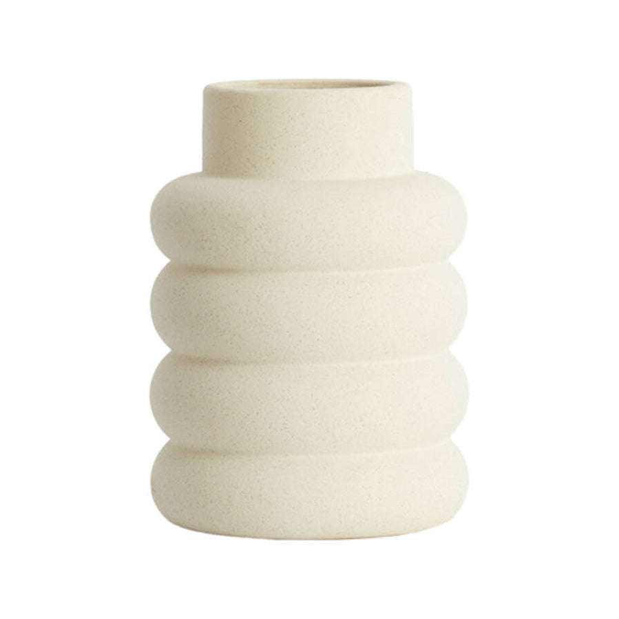 Triora Matt Cream Ceramic Vase 32.5cm