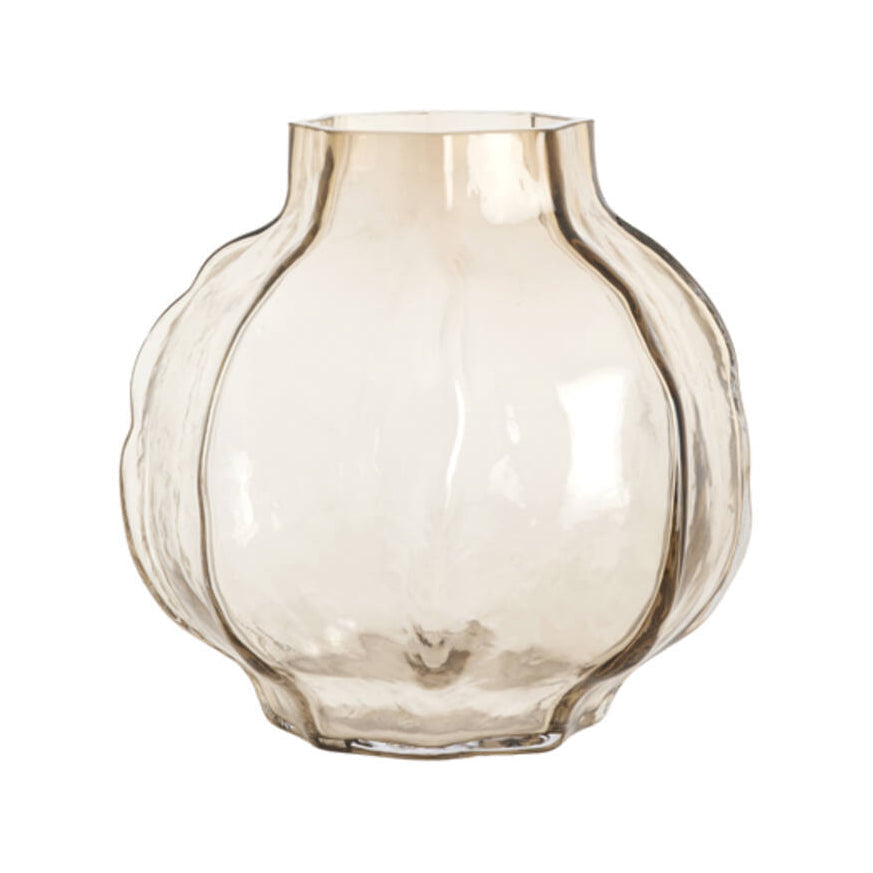 Tejeda Clear Light Brown Glass Vase 32cm