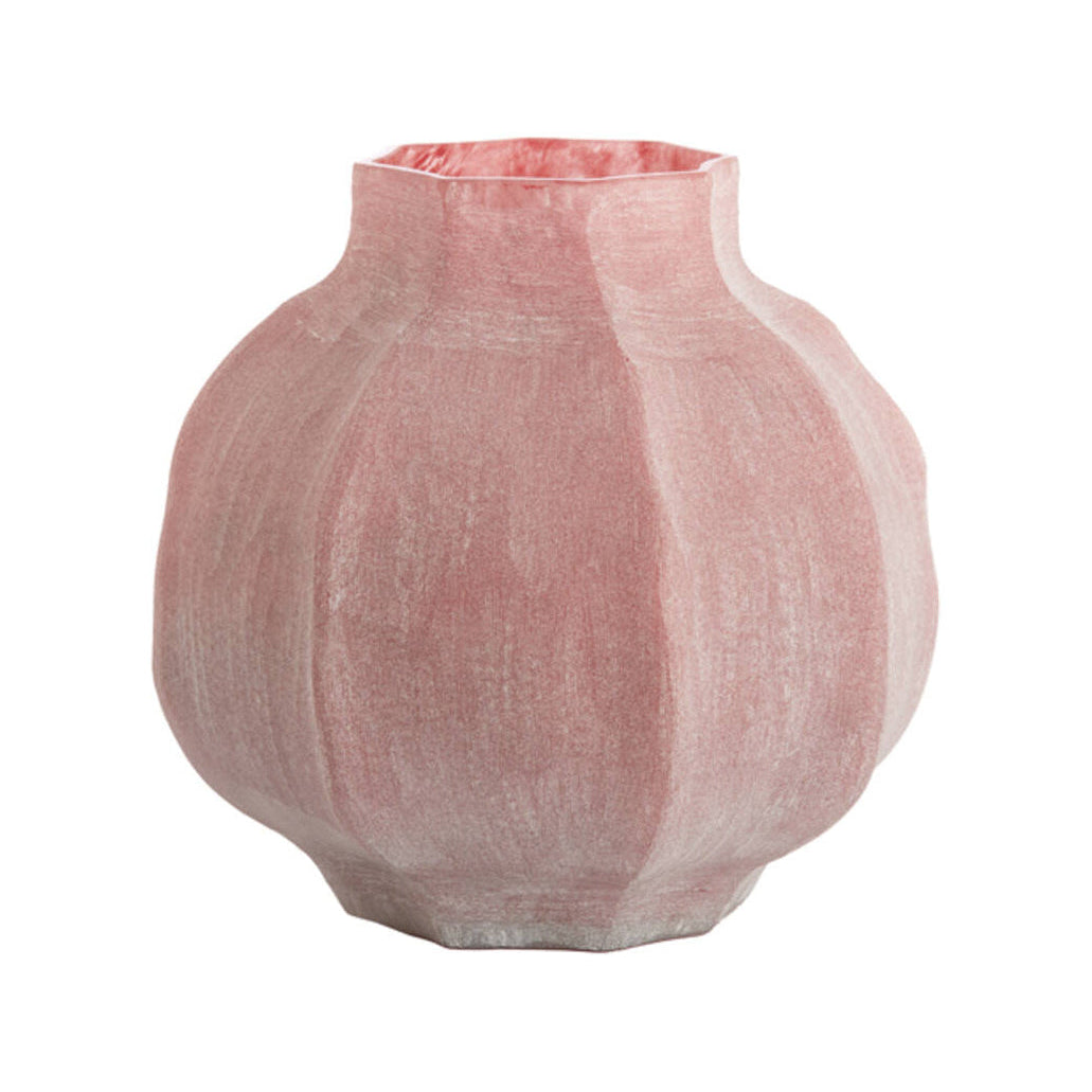 Tejeda Dark Pink Glass Vase 32cm