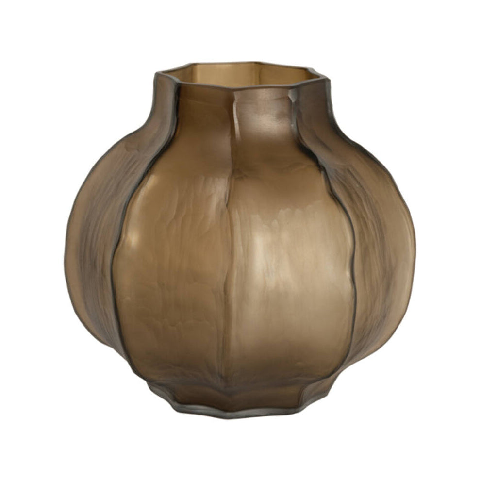 Tejeda Matt Dark Brown Glass Vase 32cm