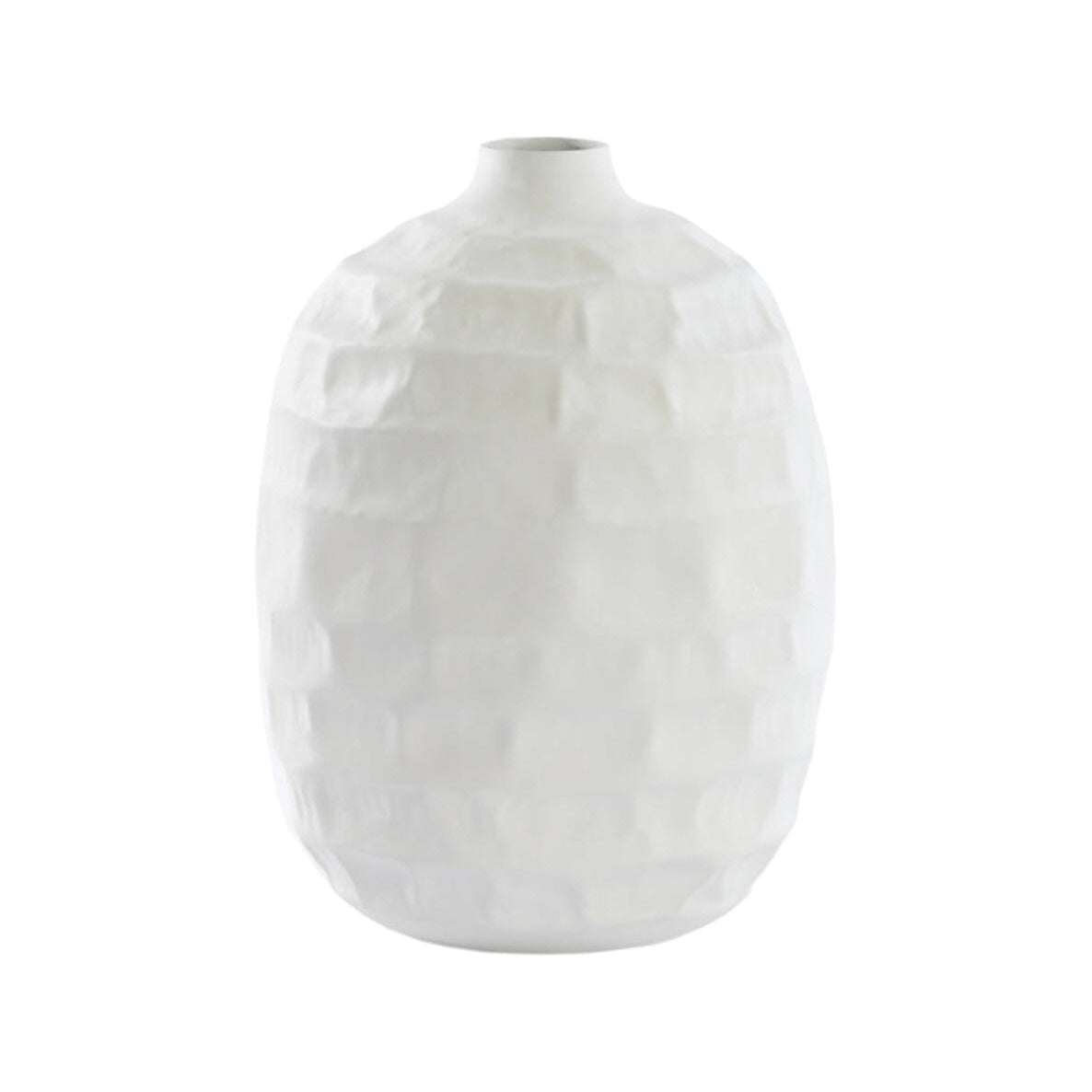 Tariva Matt Cream Metal Vase 30cm