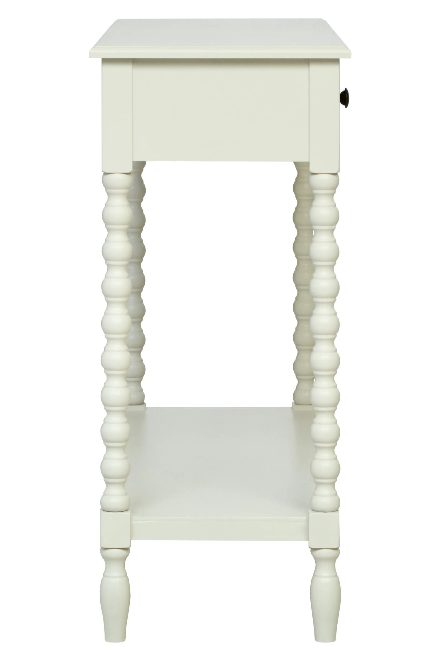 Chelsea Bobble Detail Ivory Wood 2 Drawer Console Table