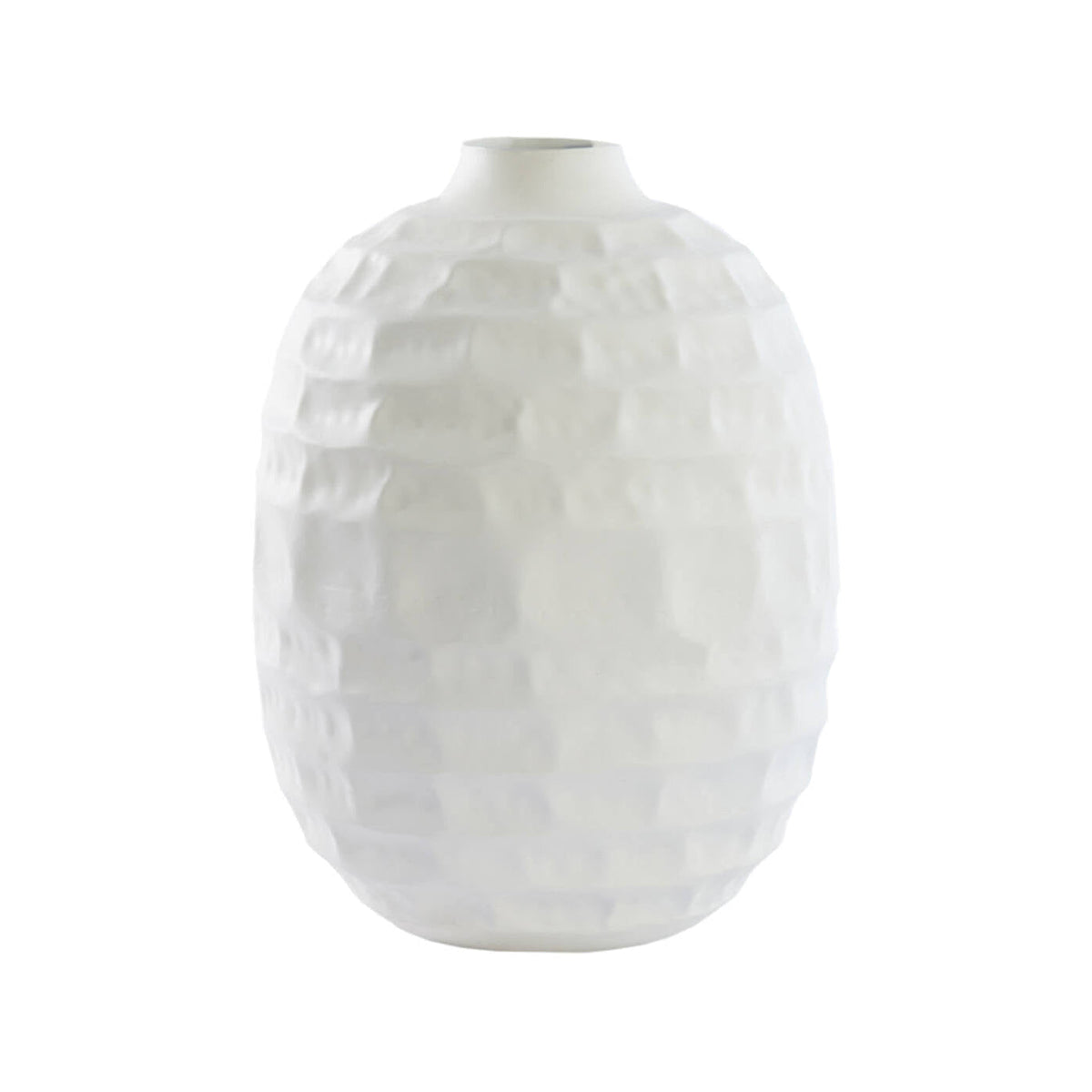 Tariva Matt Cream Metal Vase 35cm