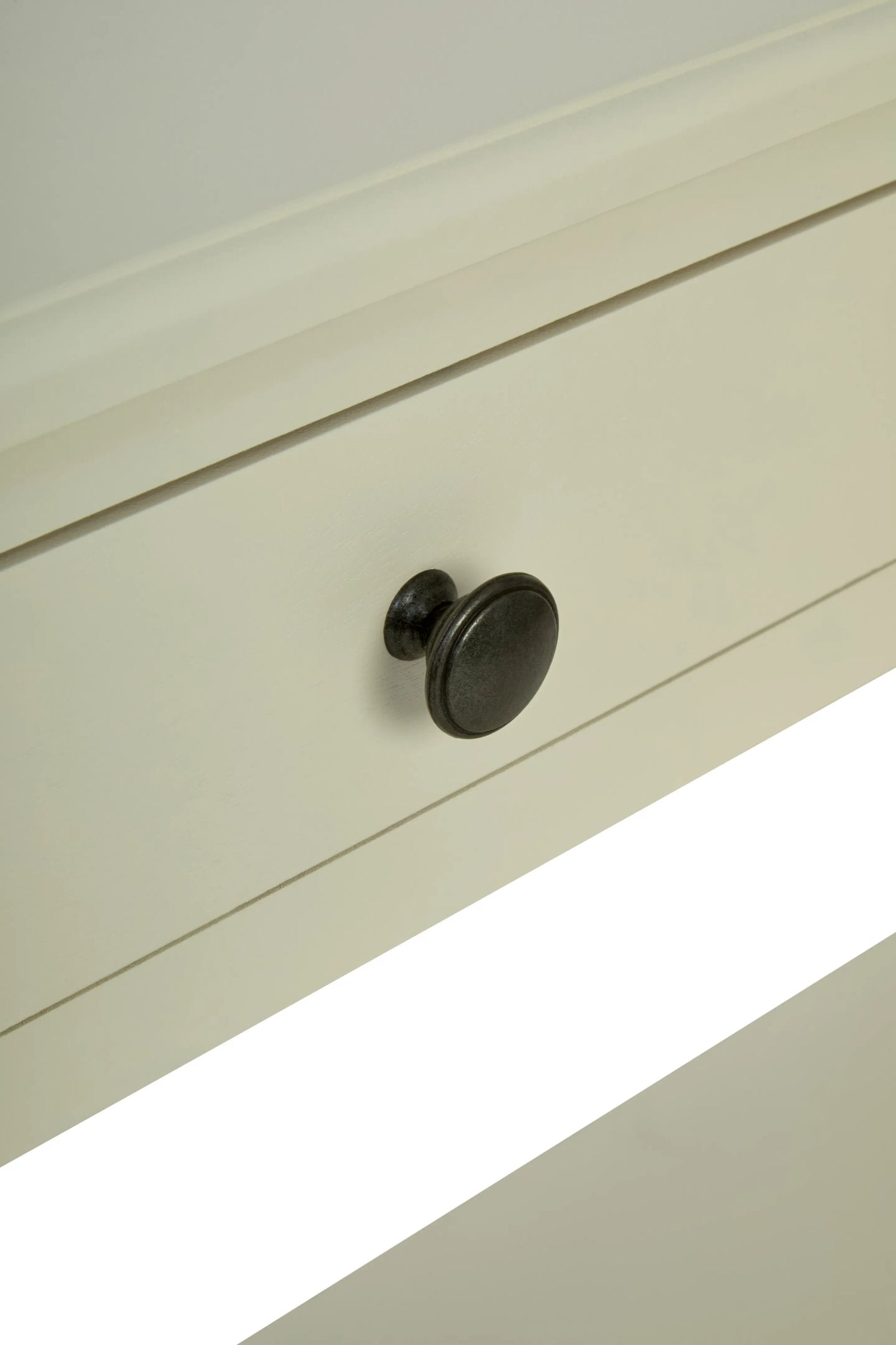 Chelsea Bobble Detail Ivory Wood 2 Drawer Console Table
