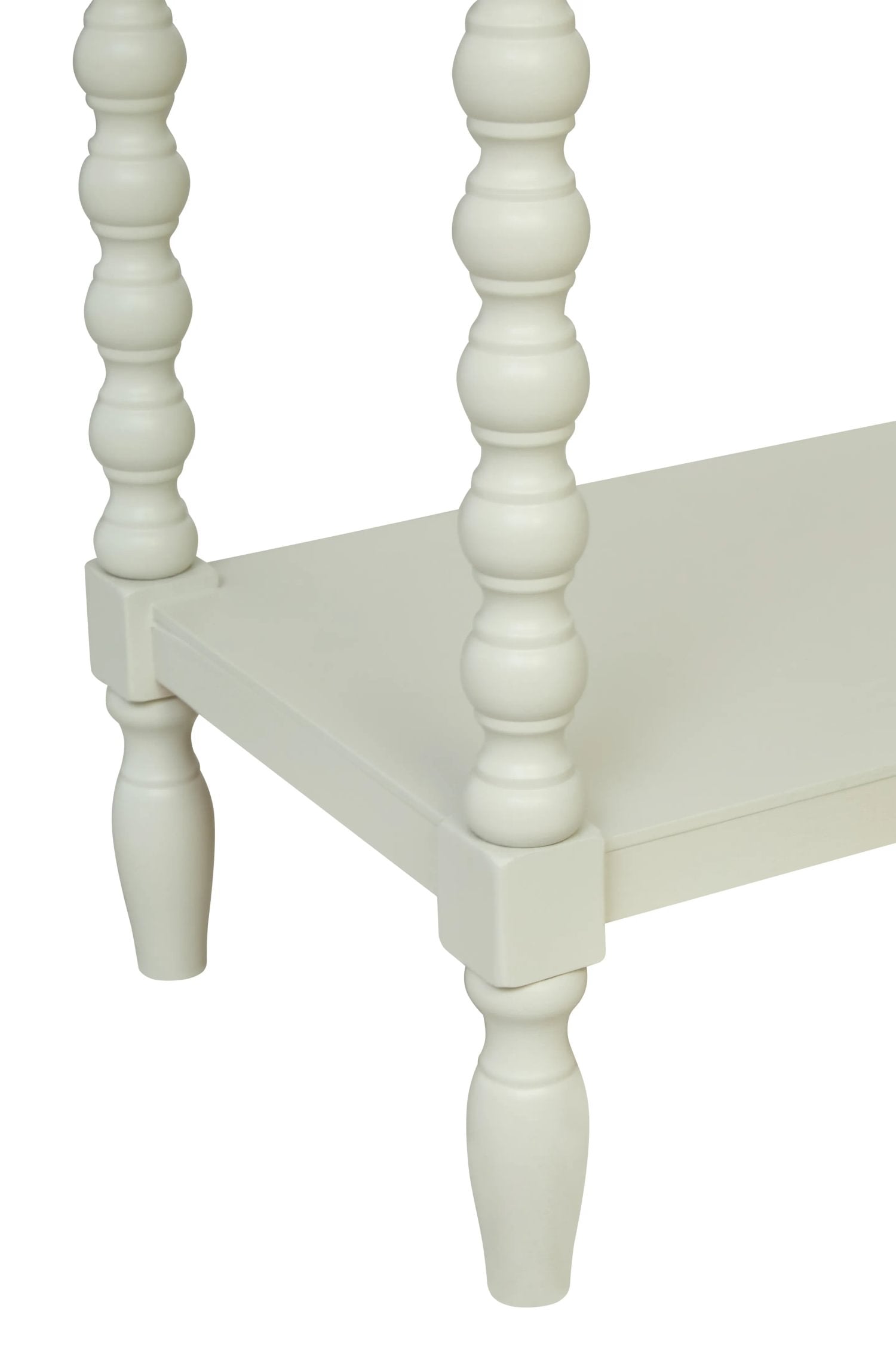 Chelsea Bobble Detail Ivory Wood 2 Drawer Console Table