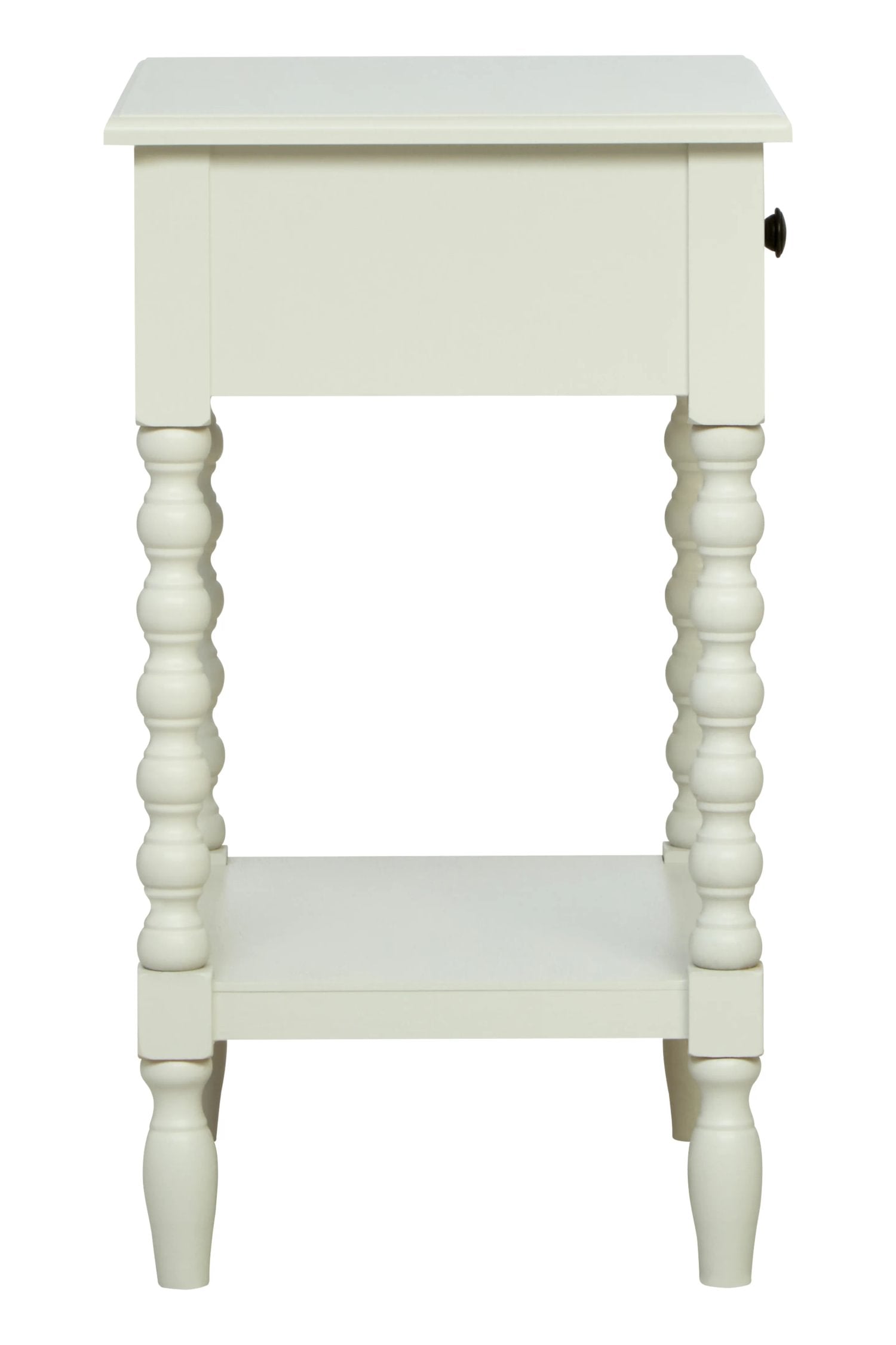 Chelsea Bobble Detail Ivory Wood 1 Drawer Bedside Table
