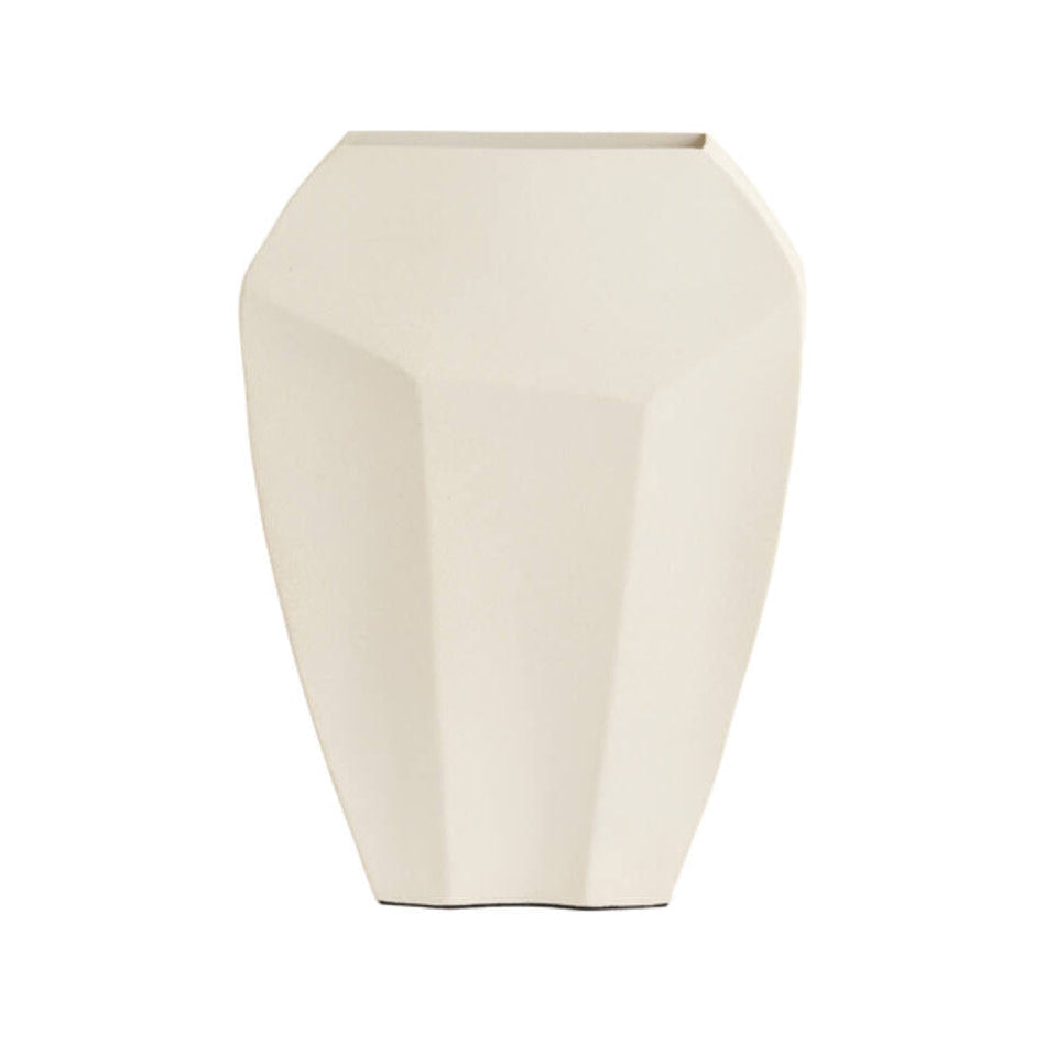 Cordoba Matt Cream Metal Vase 34cm